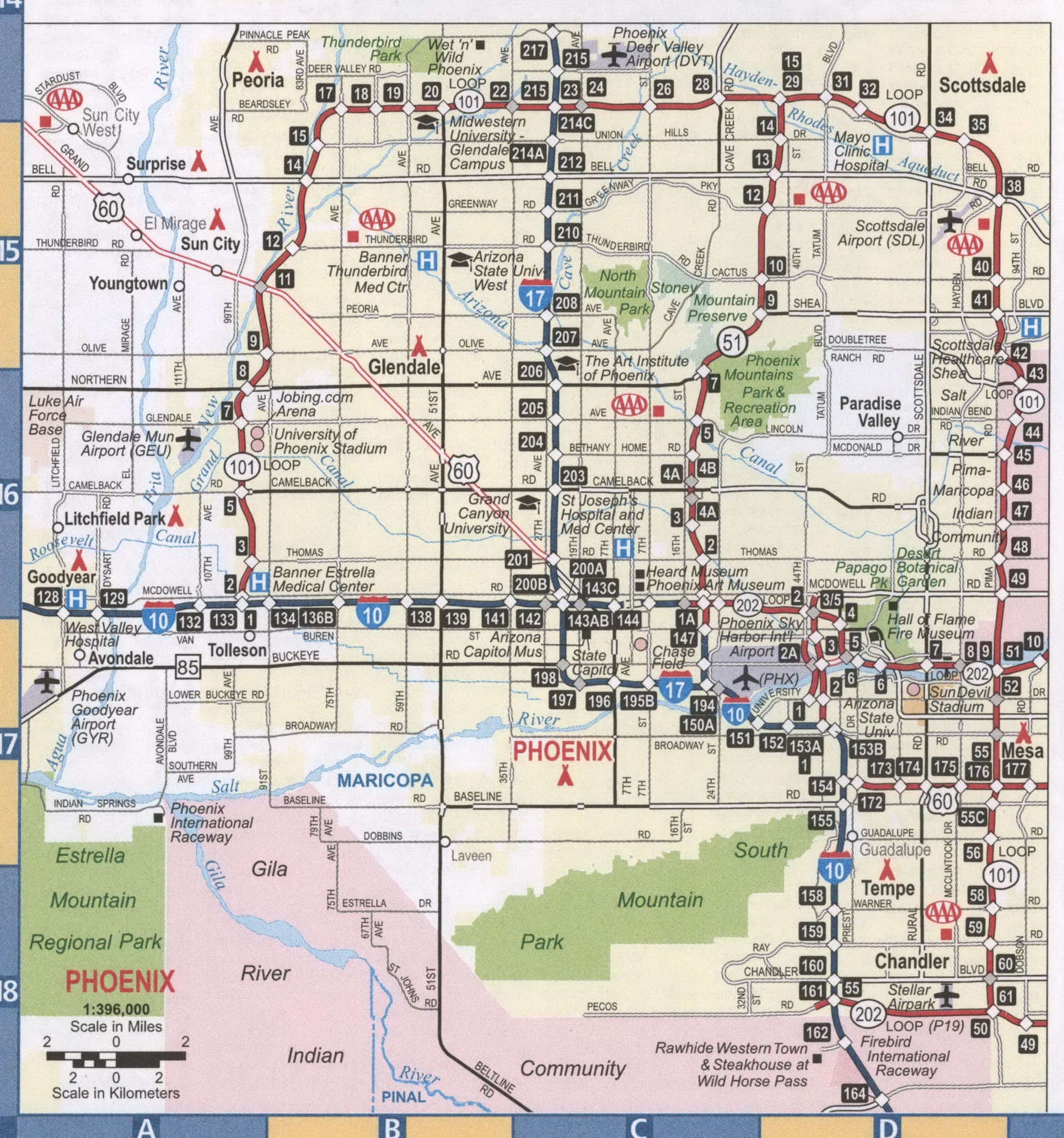 Printable Map Of Phoenix
