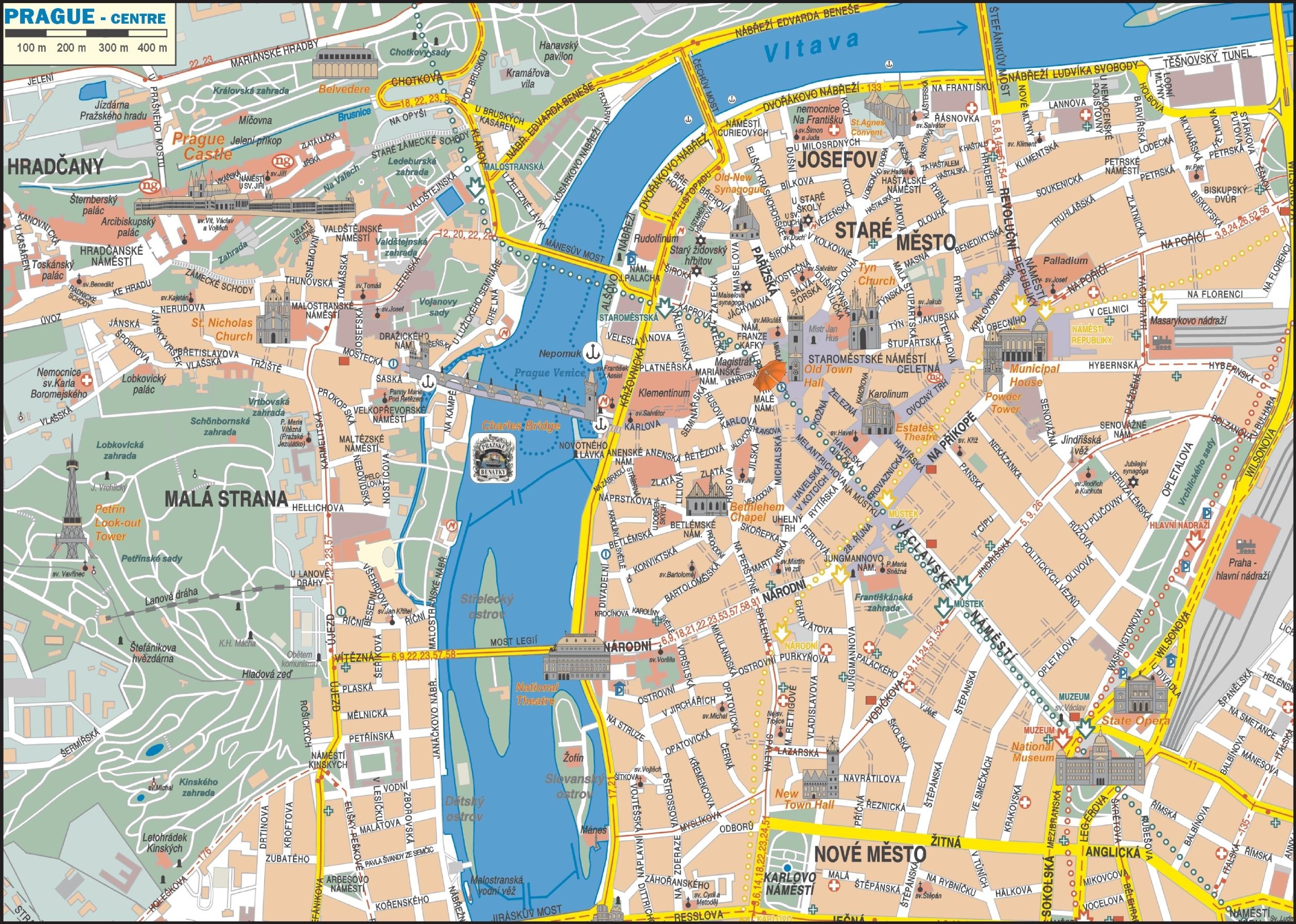 Map Of Prague Offline Map And Detailed Map Of Prague City