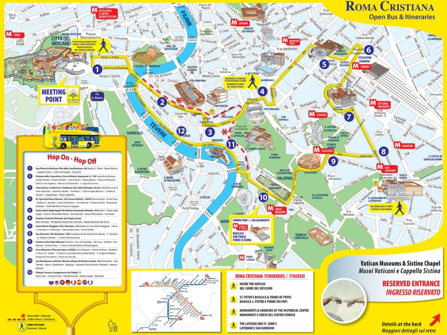 Map Of Rome Tourist Attractions Sightseeing Tourist Tour
