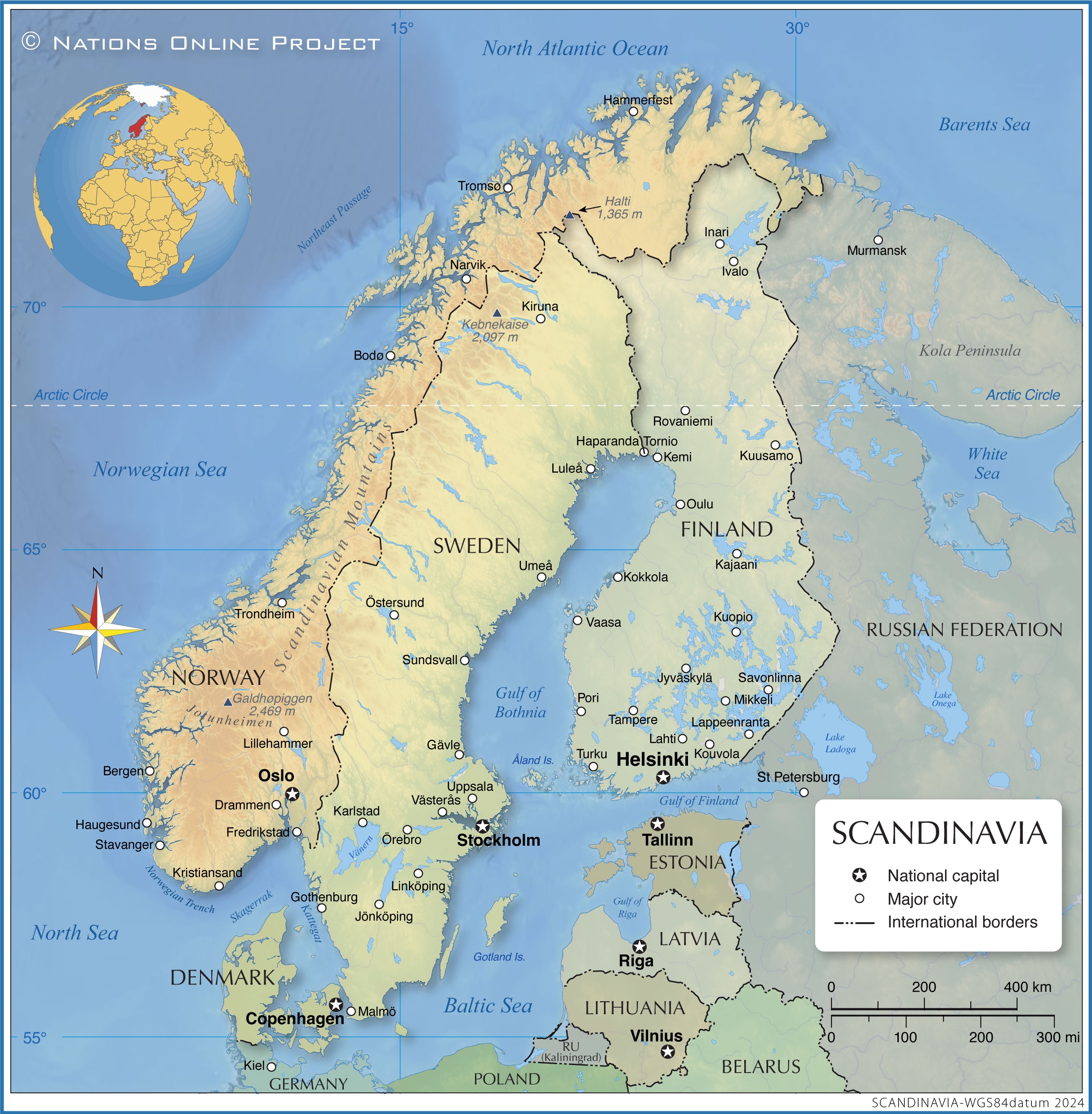 Map Of Scandinavia Nations Online Project
