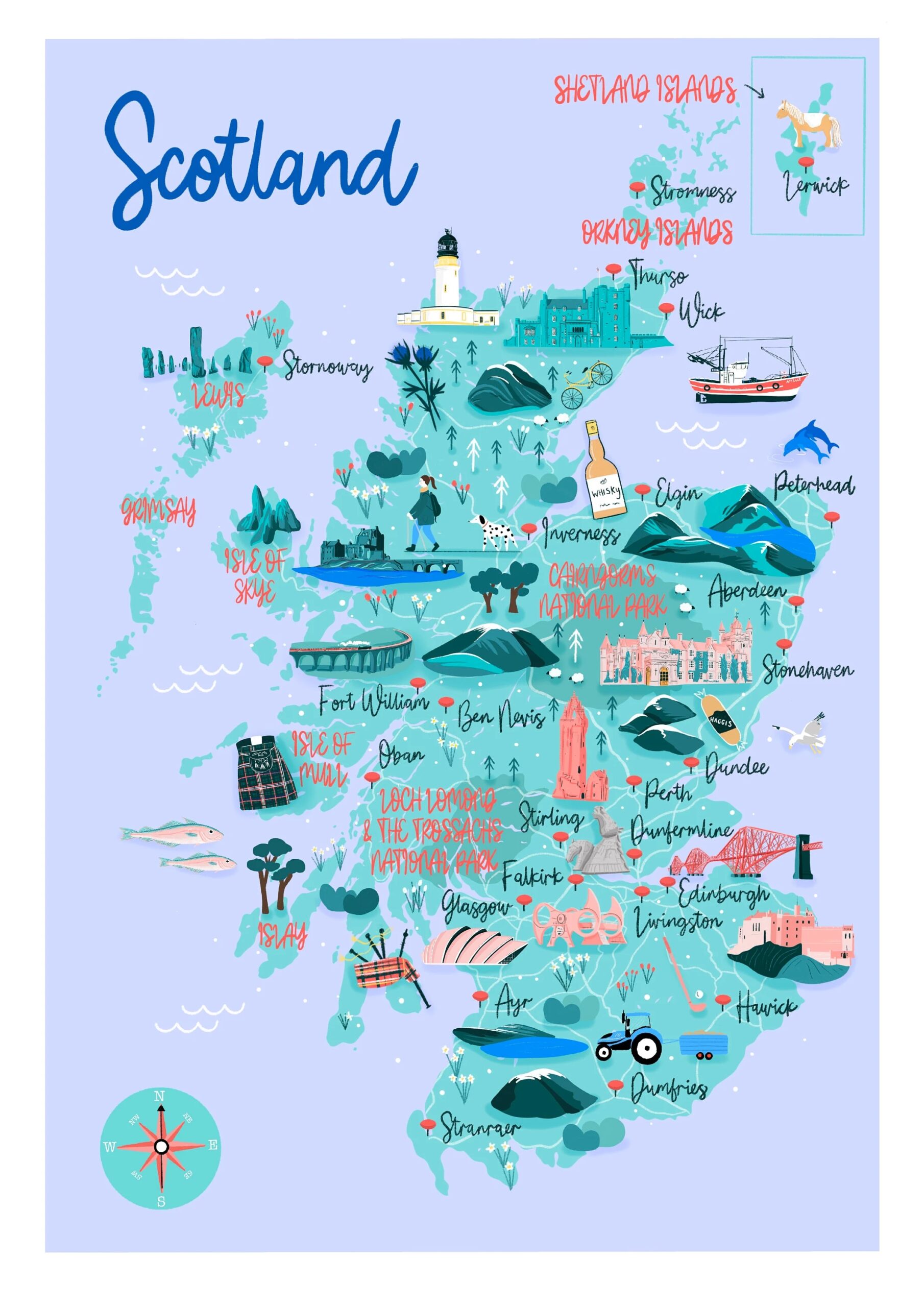 Scotland Map Printable For Kids