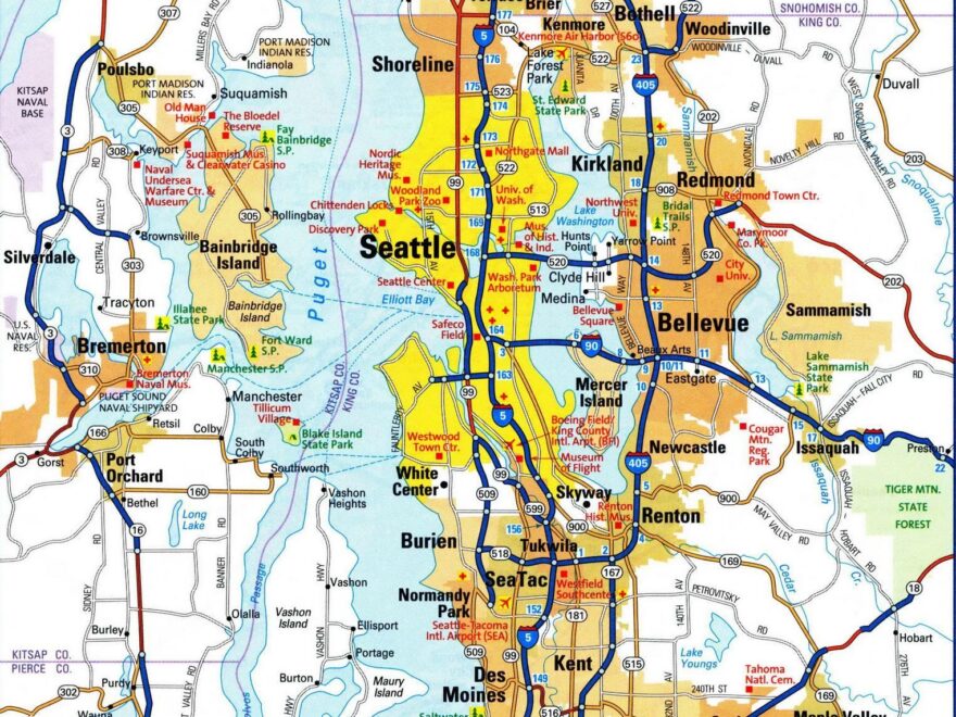 Map Of Seattle Offline Map And Detailed Map Of Seattle City