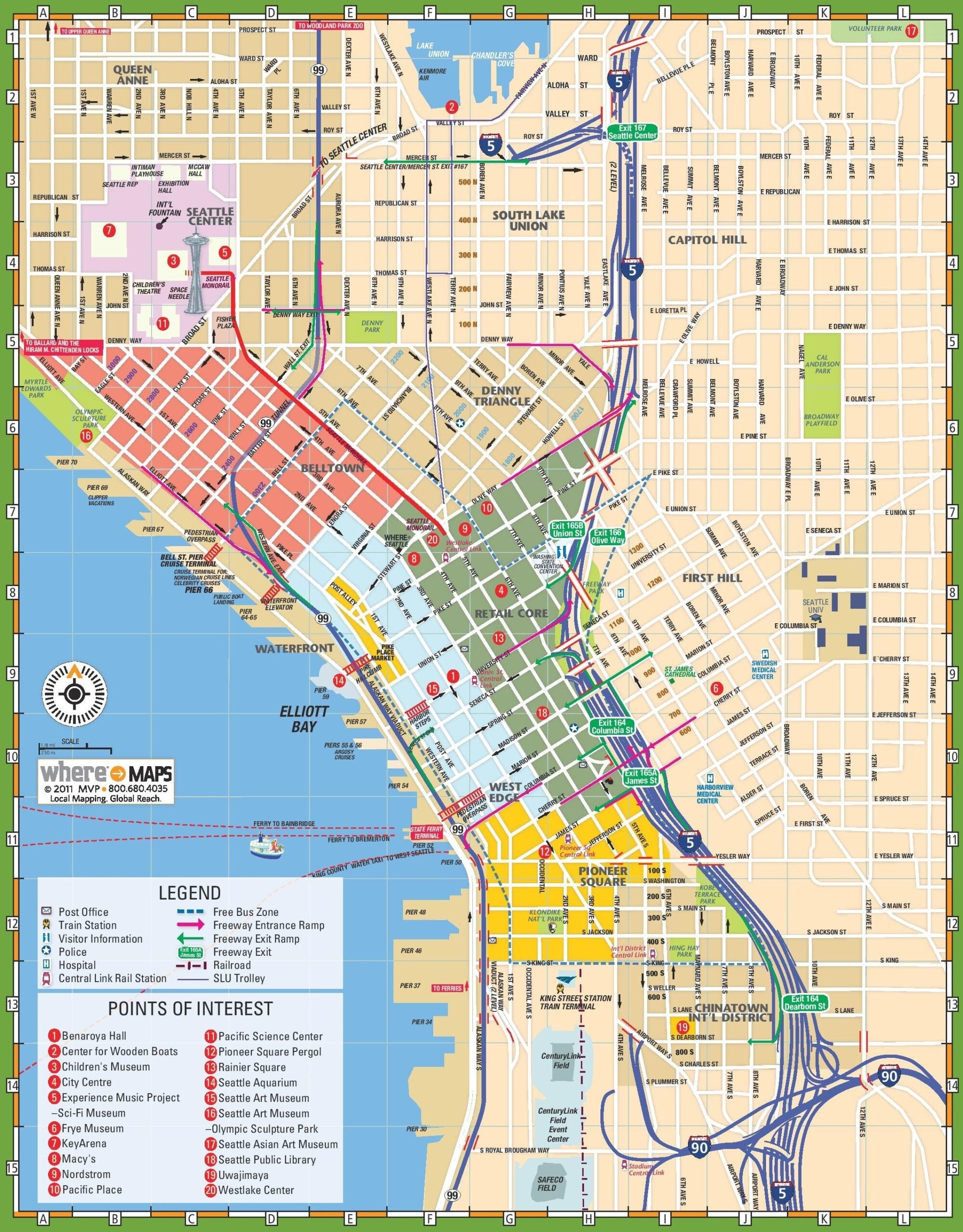 Printable Map Of Seattle