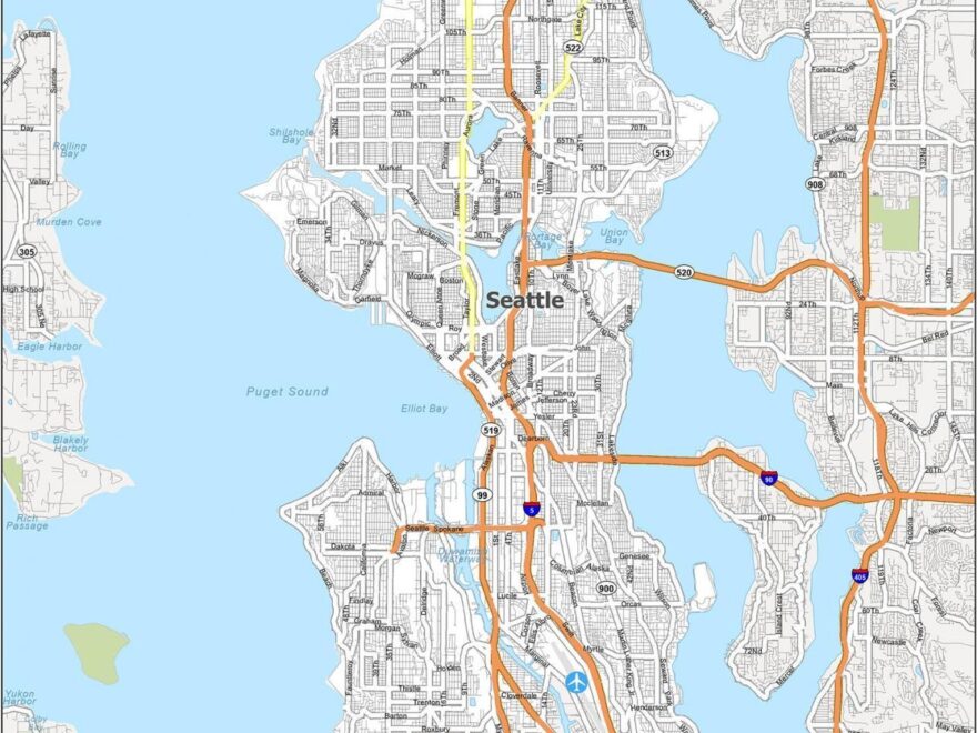 Map Of Seattle Washington GIS Geography