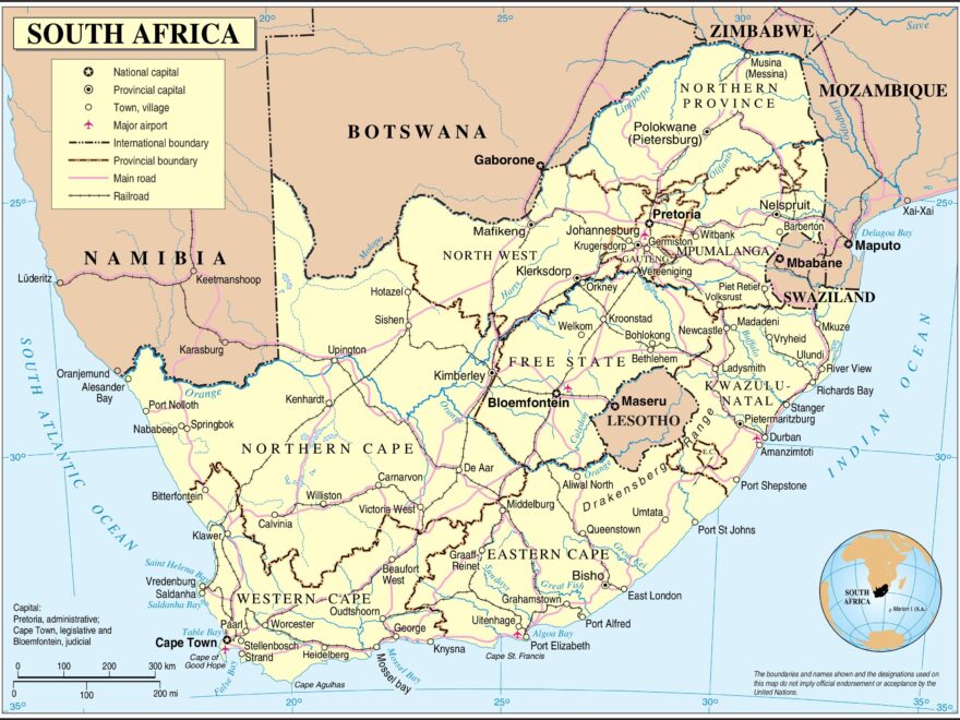 Map Of South Africa Offline Map And Detailed Map Of South Africa