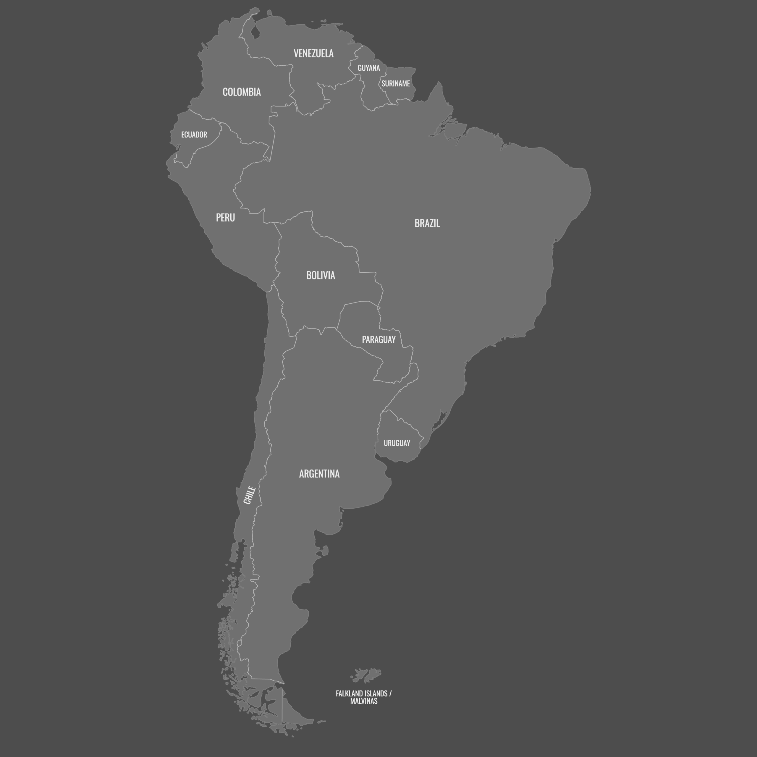 Free Printable South America Map Blank