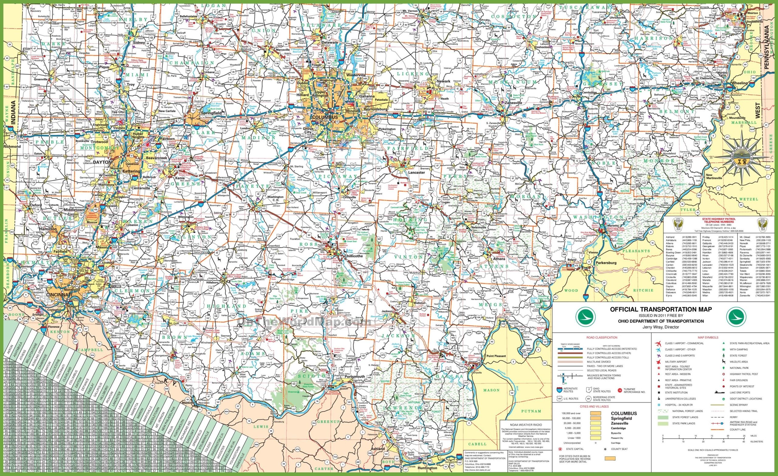 Map Of Southern Ohio Ontheworldmap