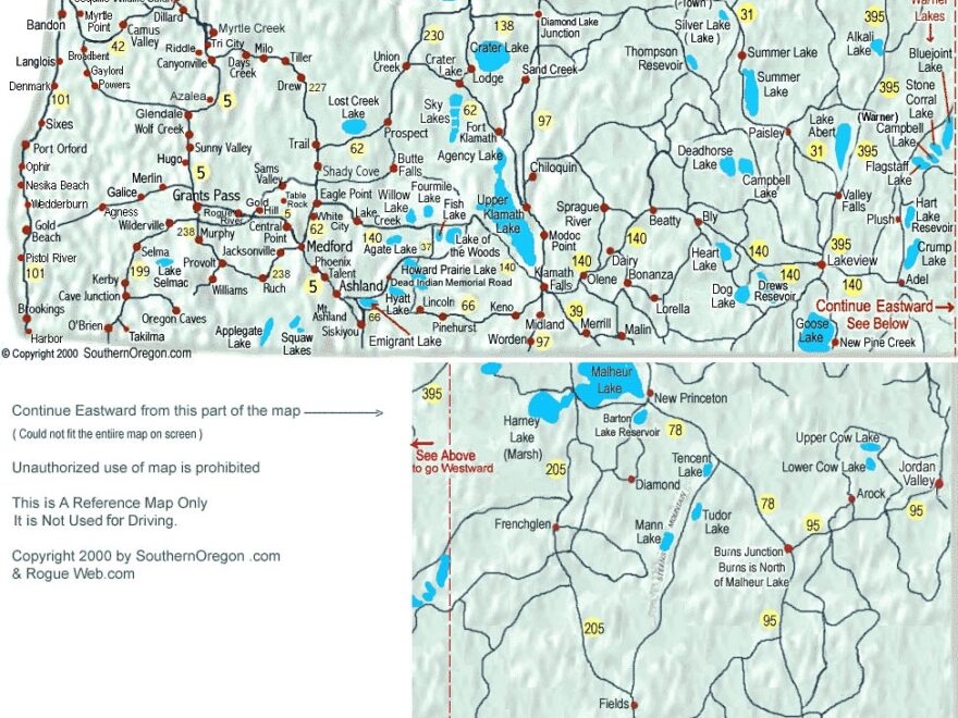 Map Of Southern Oregon