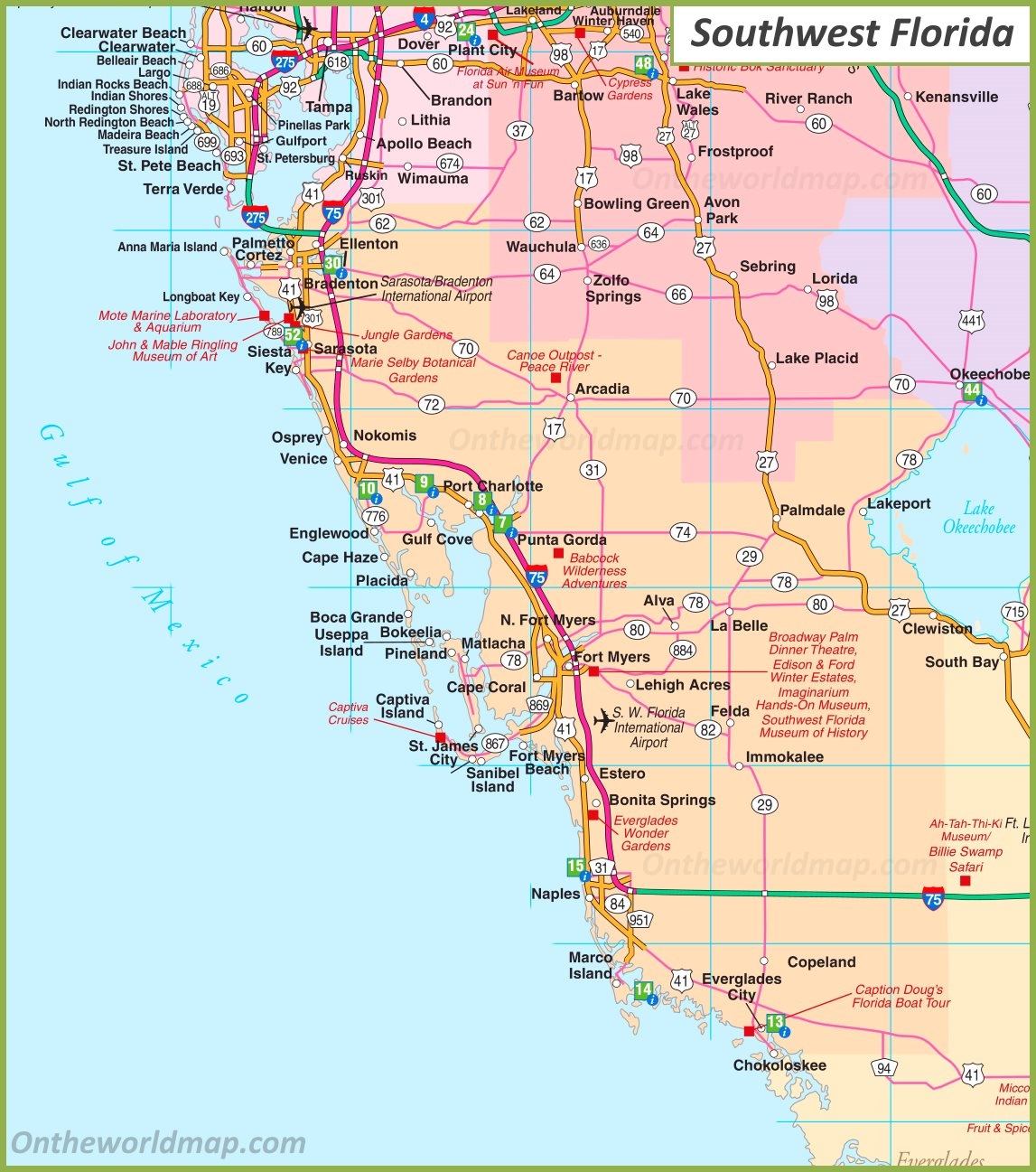 Printable Map Of South Florida