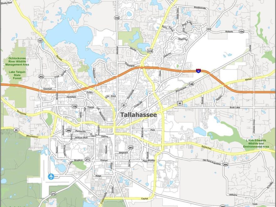 Map Of Tallahassee Florida GIS Geography