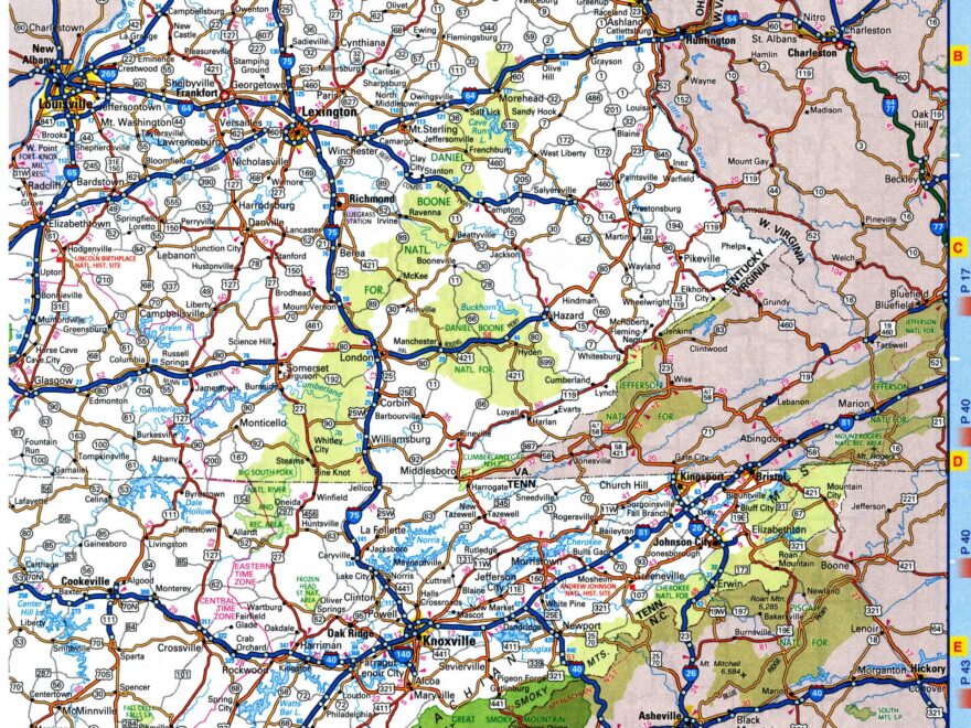Map Of Tennessee Roads And Highways Free Printable Road Map Of Tennessee
