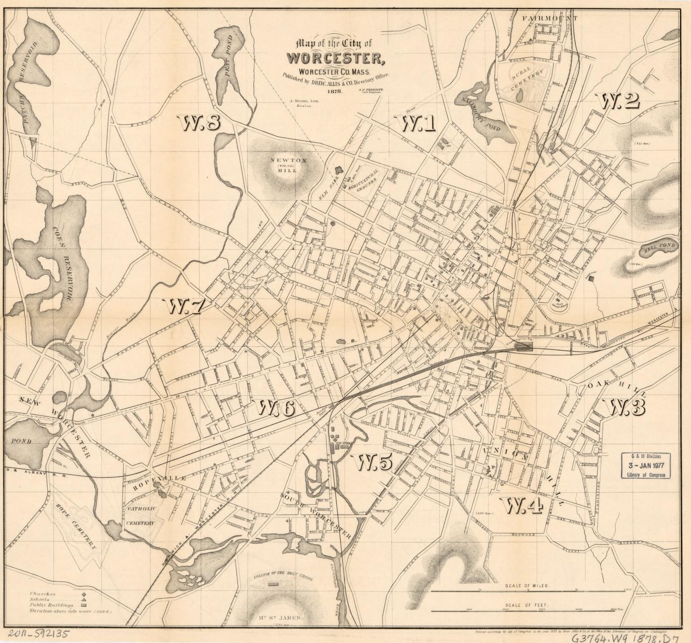 Printable Map Of Worcester Ma