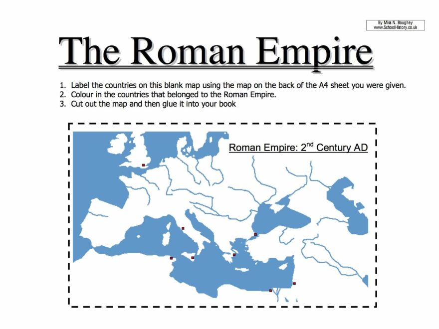 Map Of The Roman Empire Worksheet Year 7 PDF