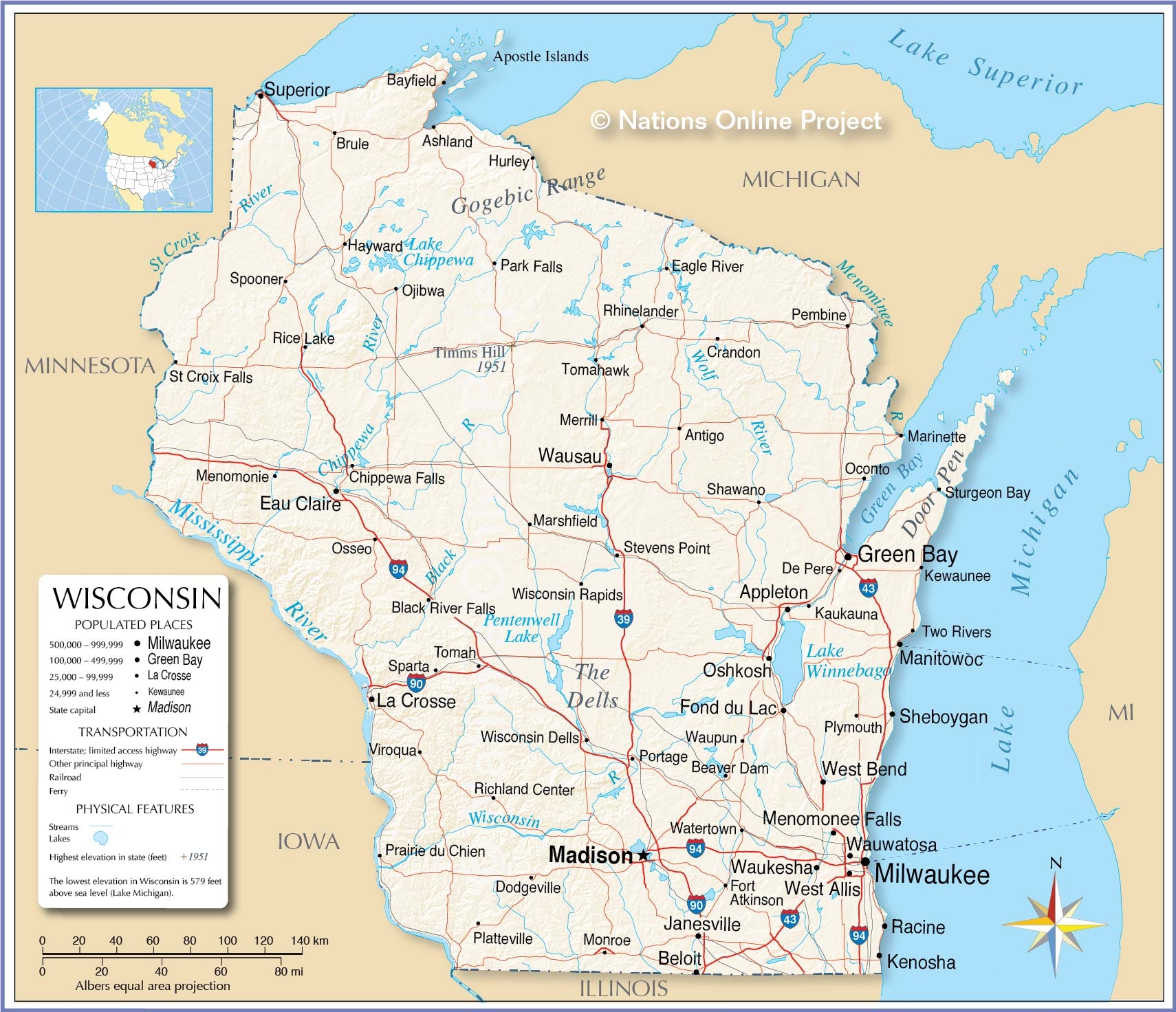 Printable Map Of Southern Wisconsin