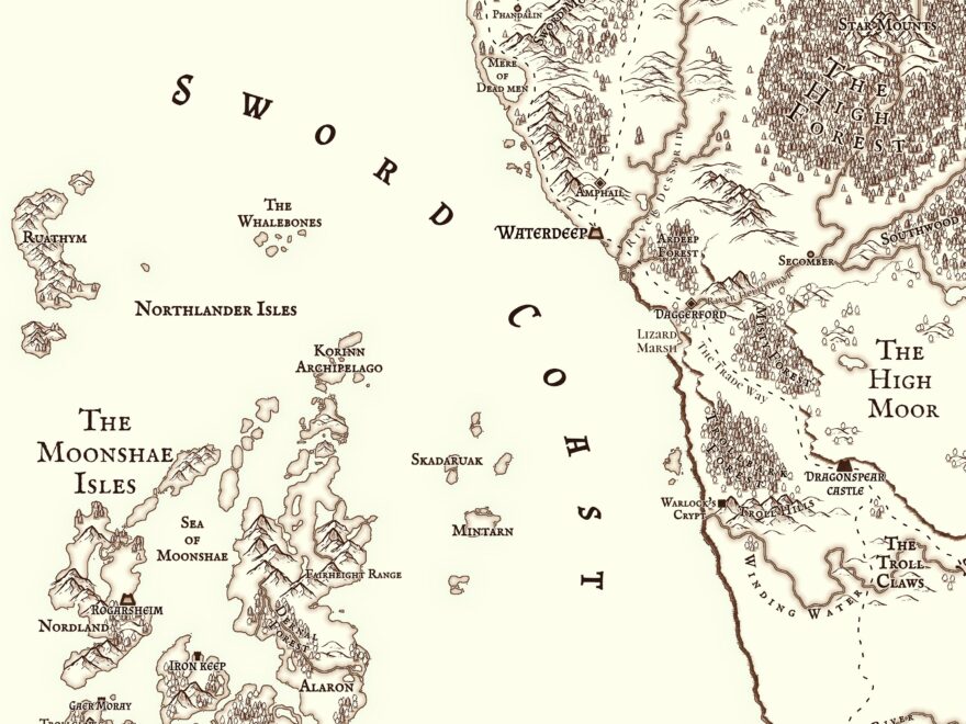 Map Of The Sword Coast R dndmaps
