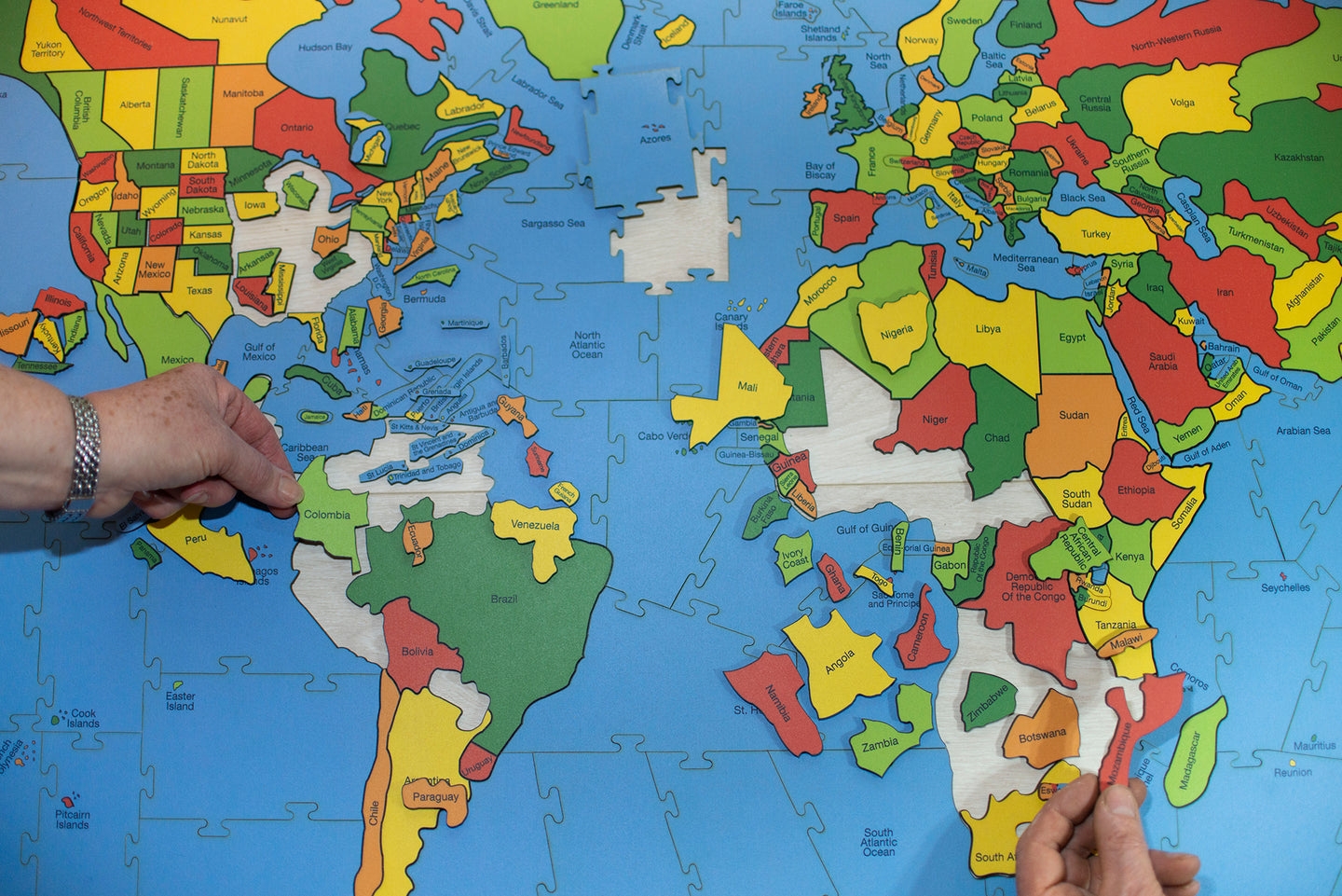 Map Of The World Puzzle HeirloomPuzzles Worksheets Library