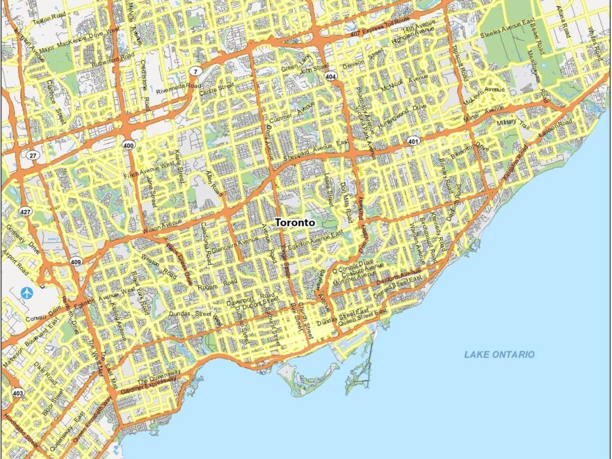 Map Of Toronto Ontario GIS Geography