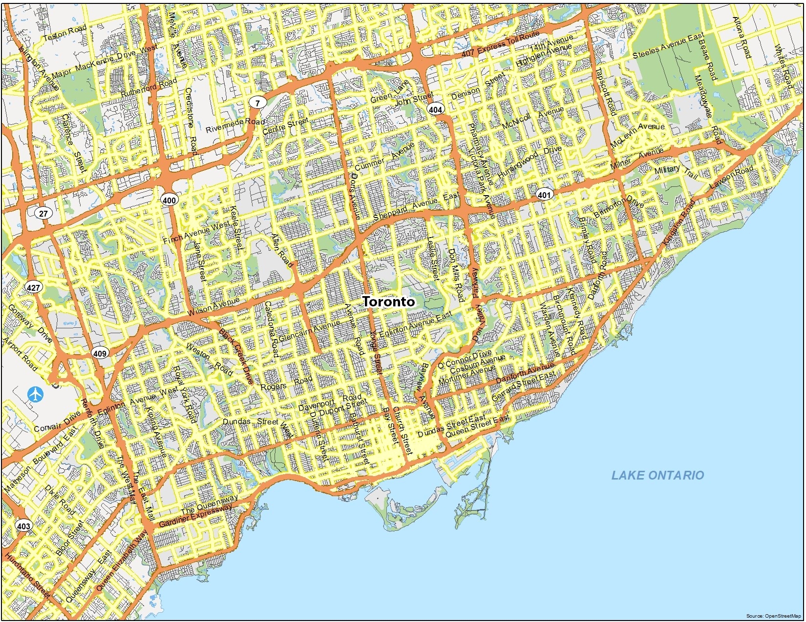 Map Of Toronto Ontario GIS Geography