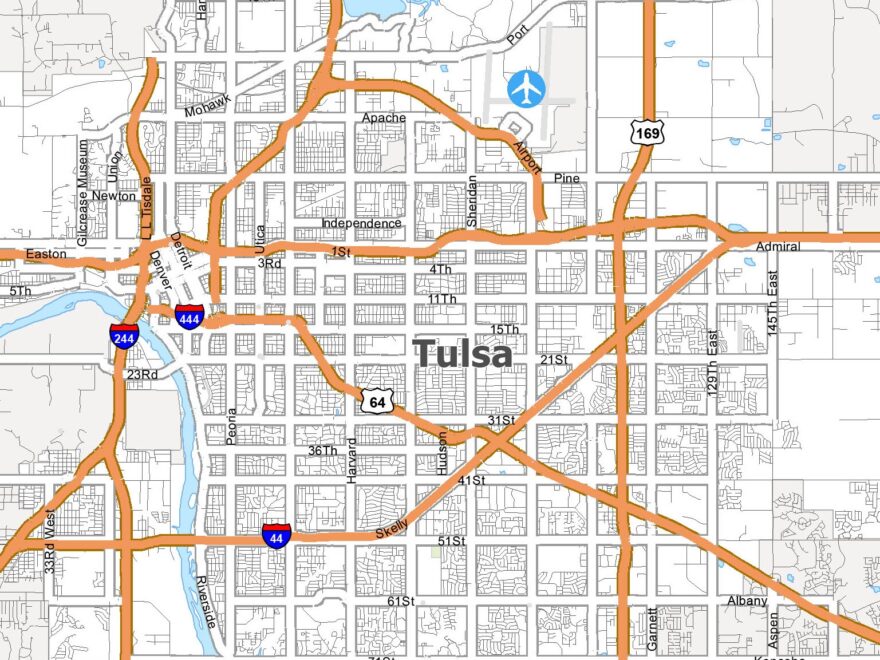Map Of Tulsa Oklahoma GIS Geography