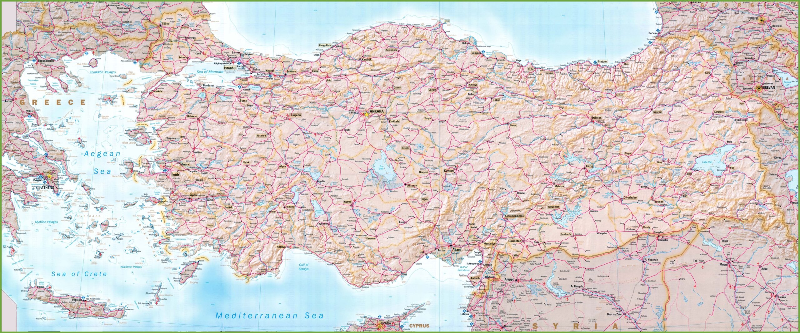 Map Of Turkey And Greece Ontheworldmap