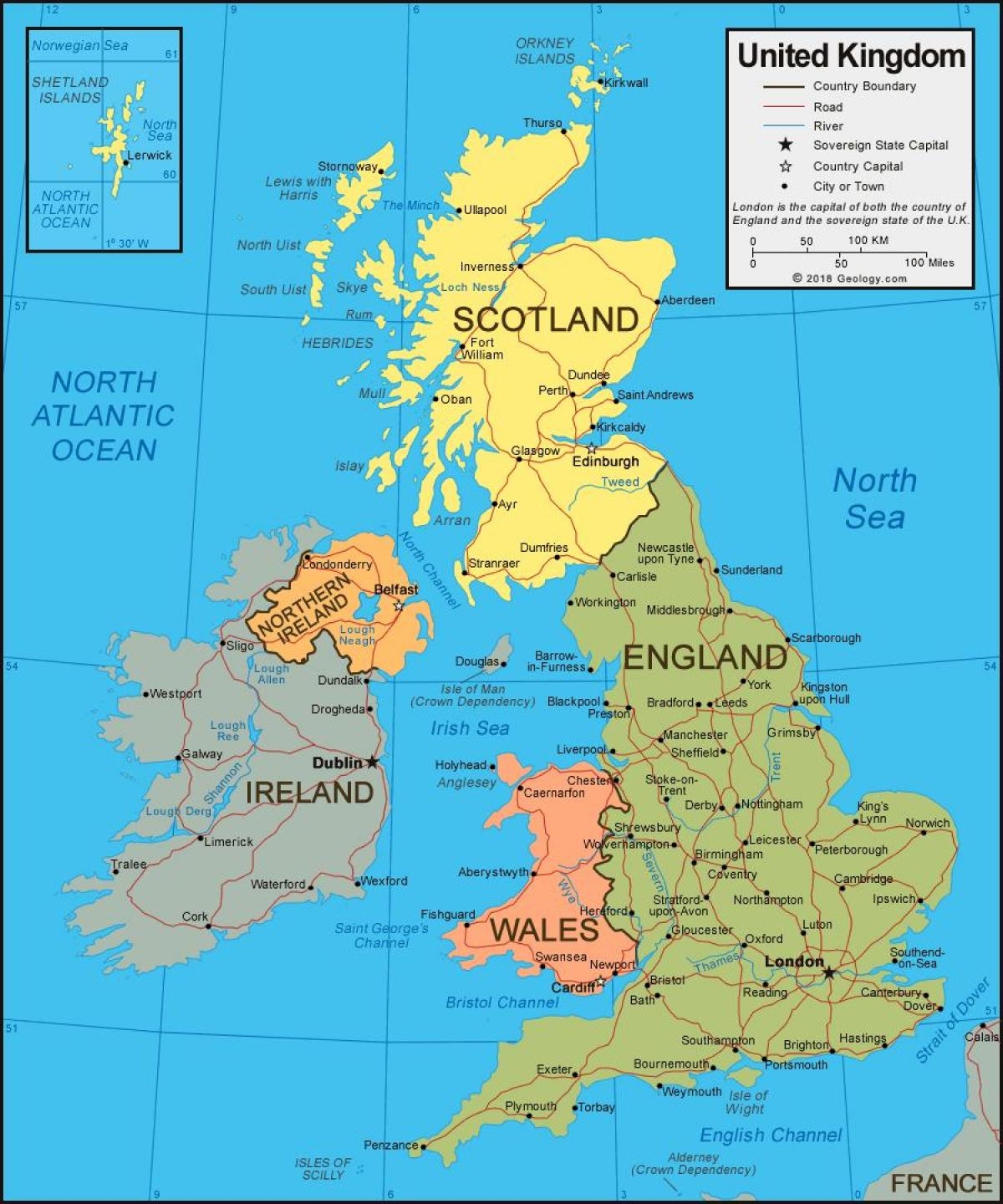 Free Printable Map Of Uk
