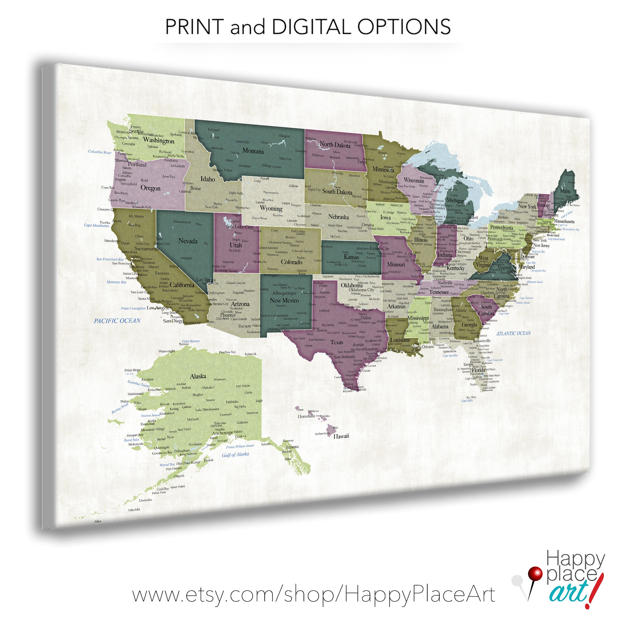 Us Travel Map Poster Printable