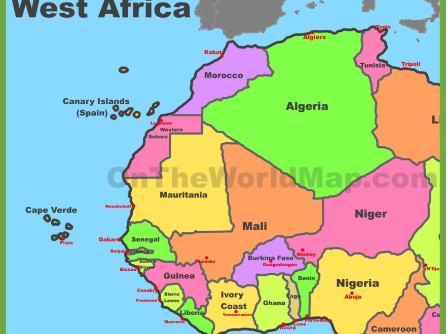 Map Of Western Africa West Africa Ontheworldmap