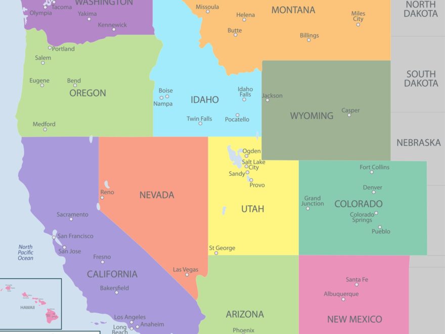 Map Of Western United States Mappr