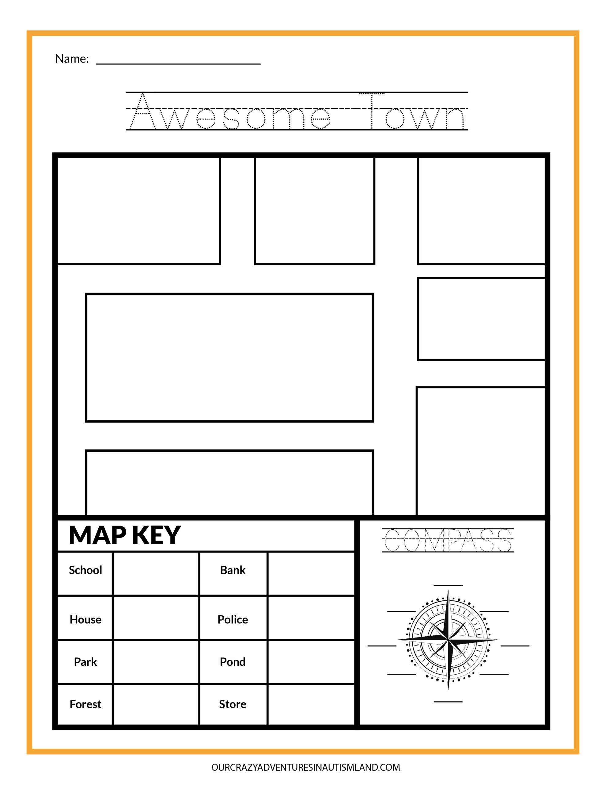 Map Skills Activity Printable Our Crazy Adventures In Autismland Map Skills Activity Printable Our Crazy Adventures In Autismland