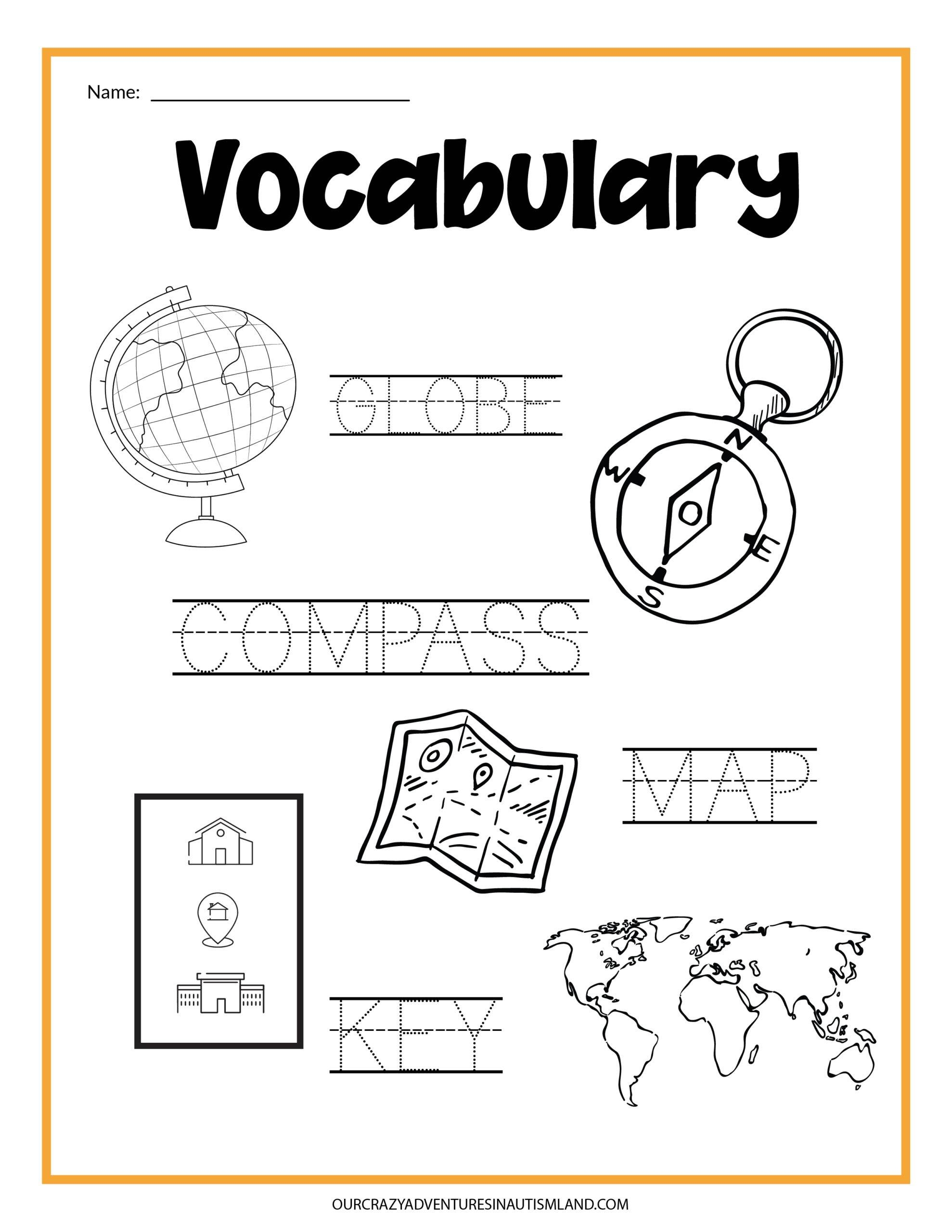 Printable Map Worksheets For Kids