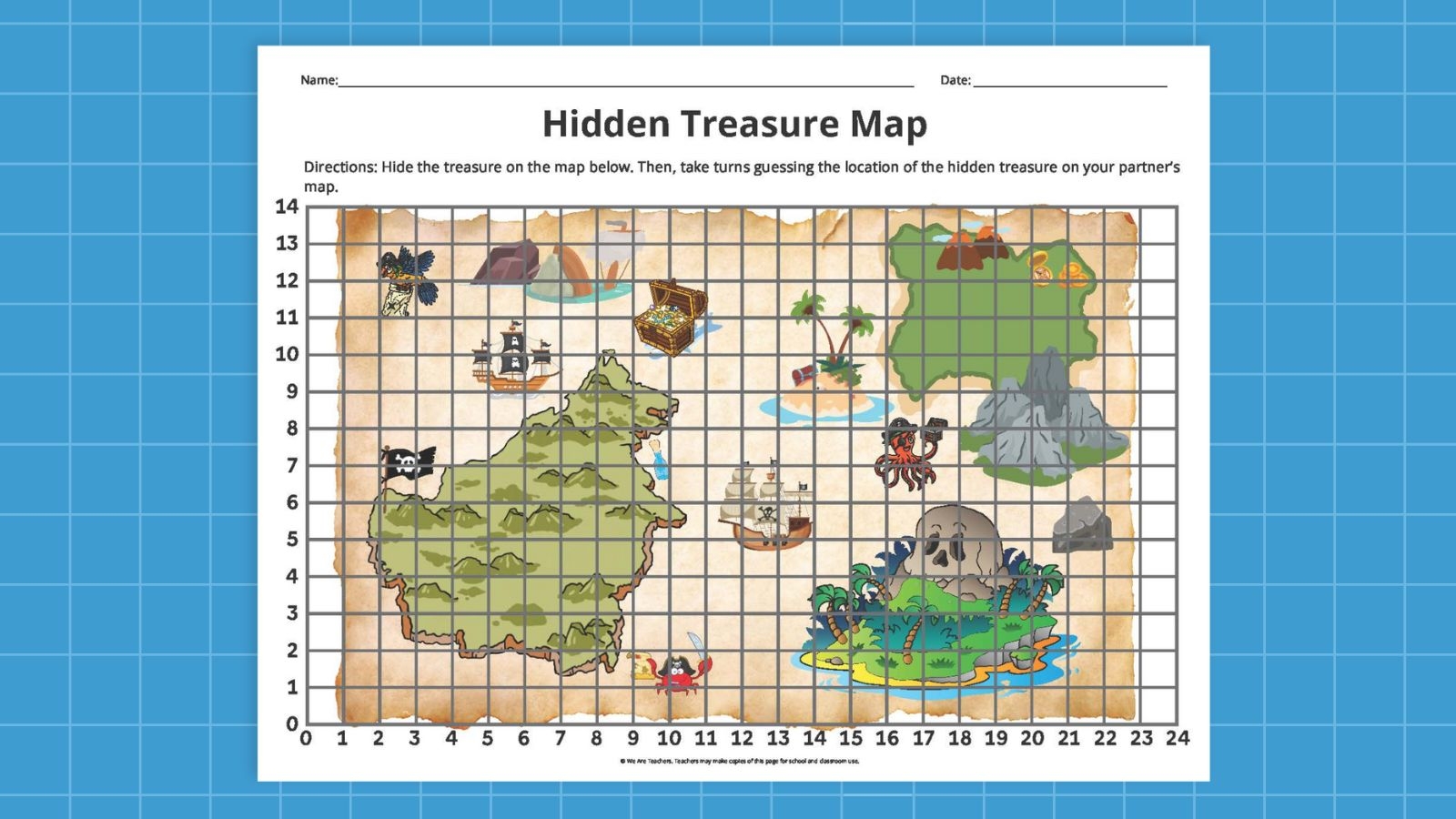 Grid Map Worksheets Printable