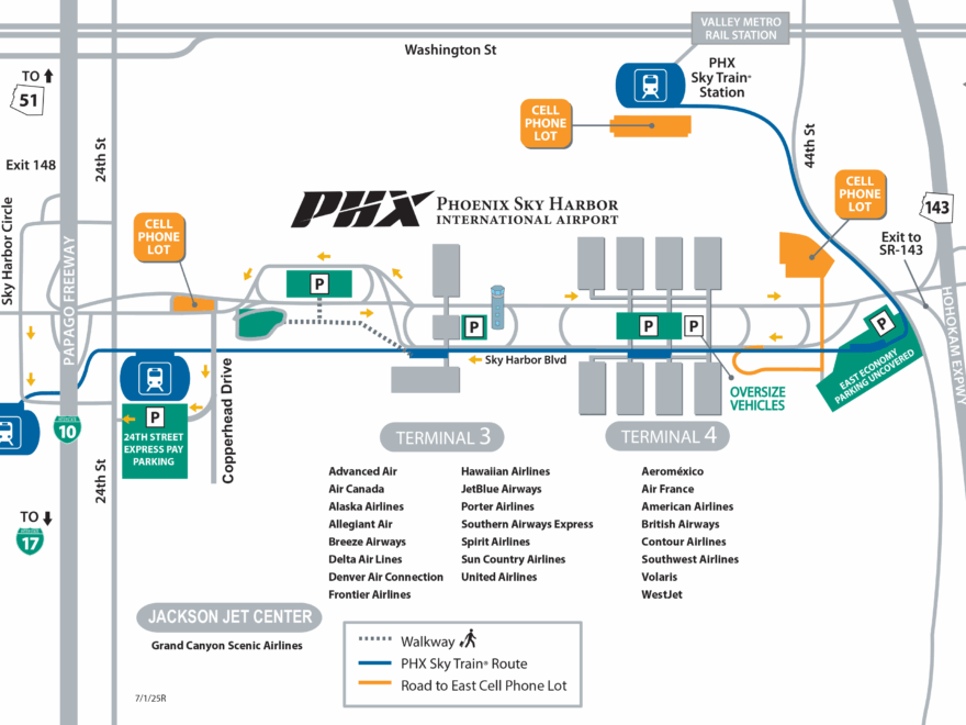 Maps Directions Phoenix Sky Harbor International Airport