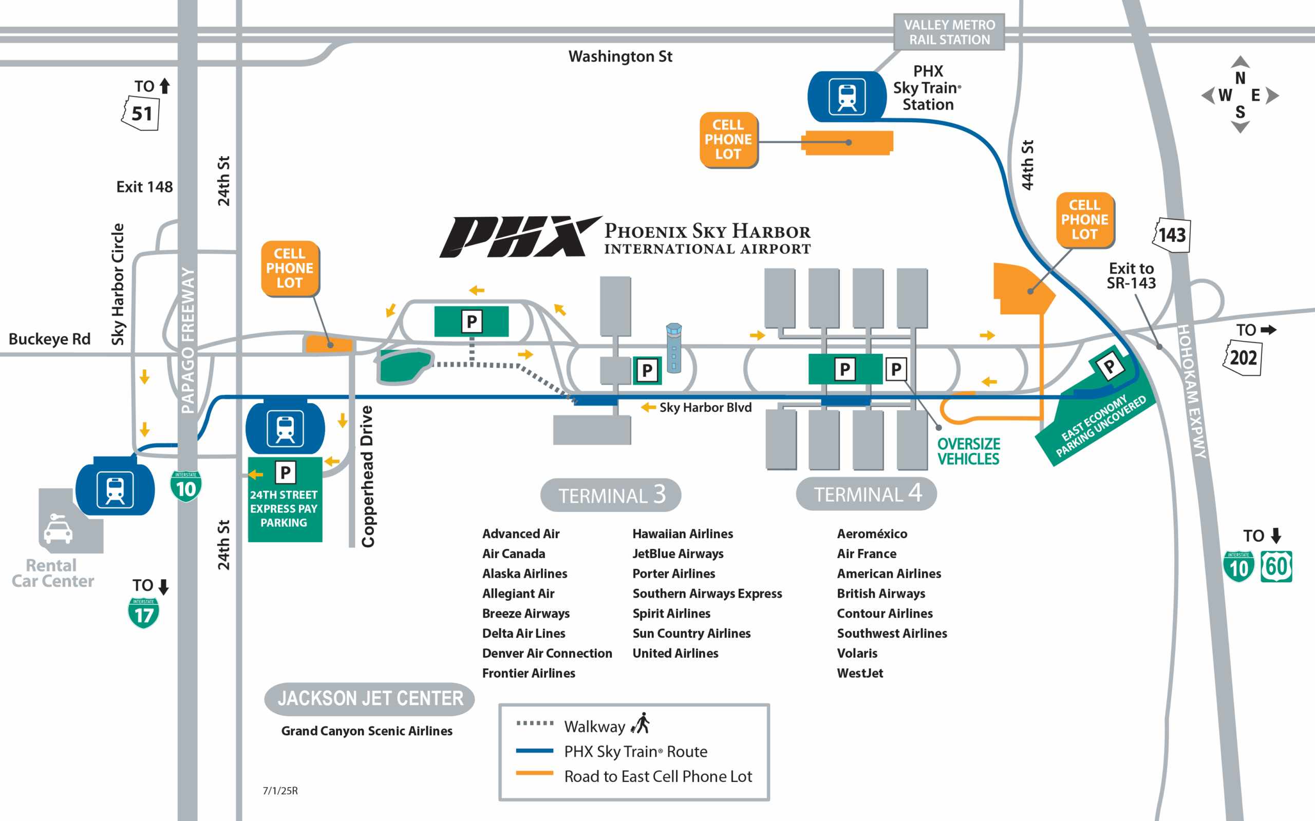 Maps Directions Phoenix Sky Harbor International Airport
