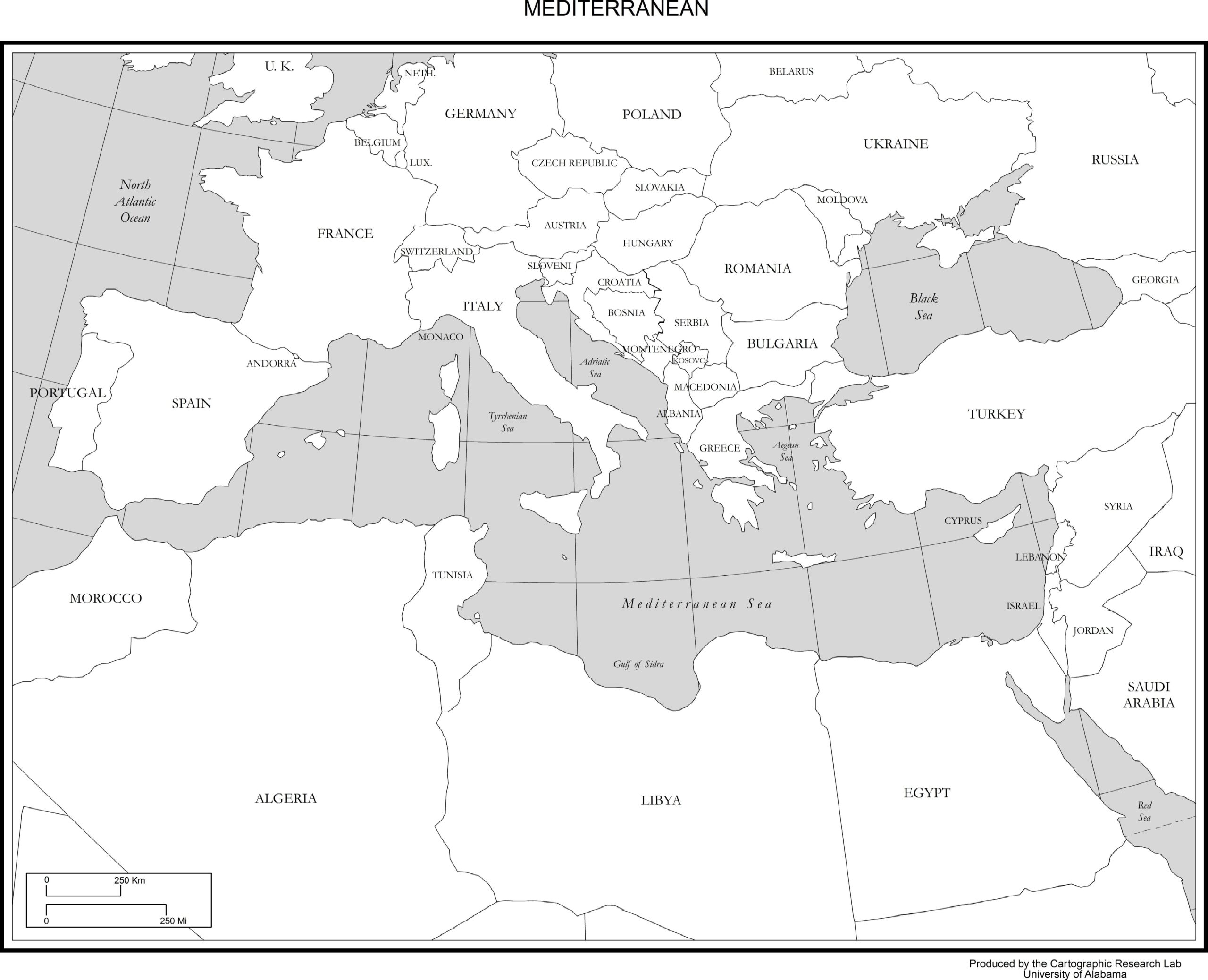 Free Printable Map Of Europe Outline