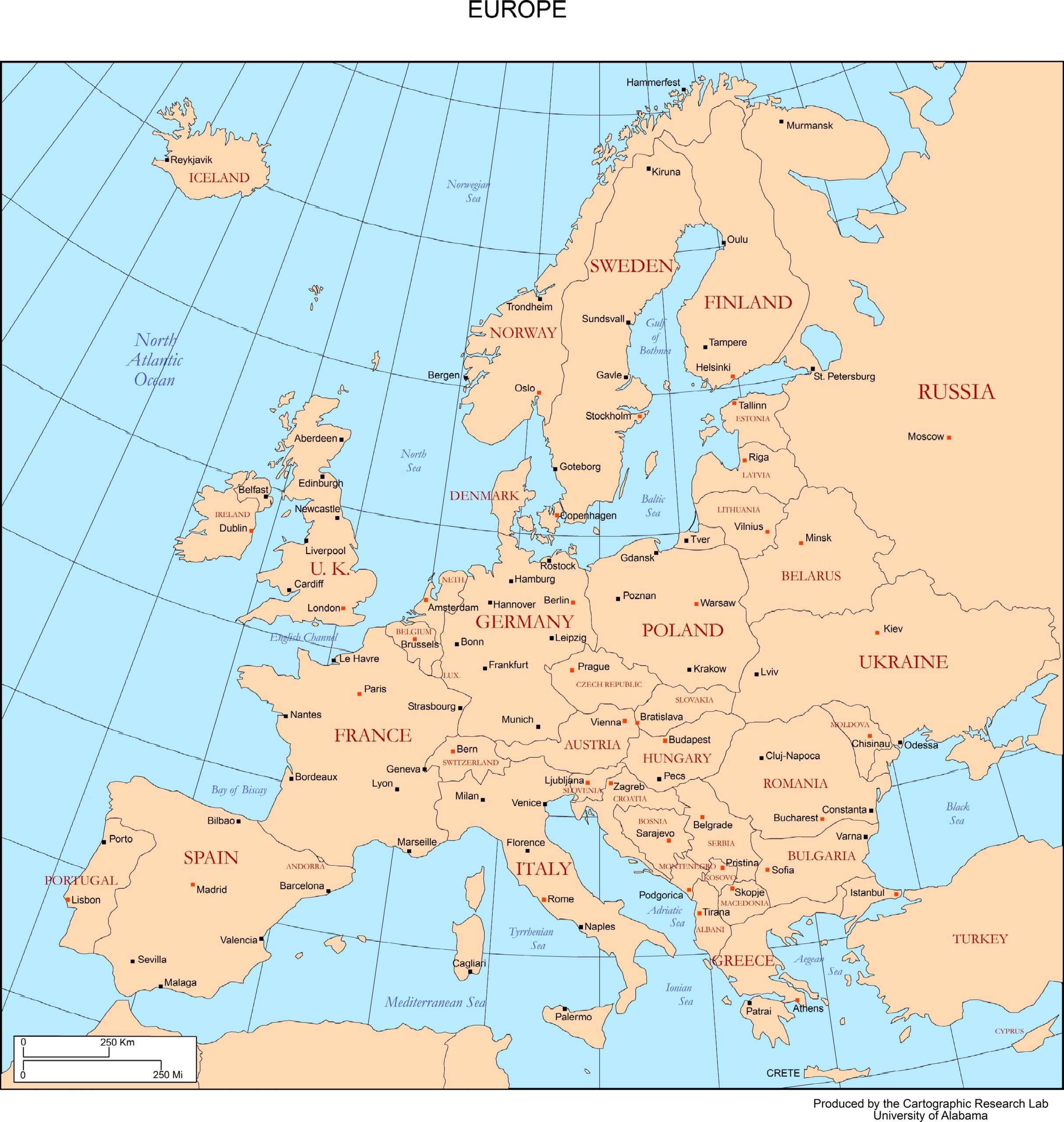 Maps Of Europe Maps Of Europe