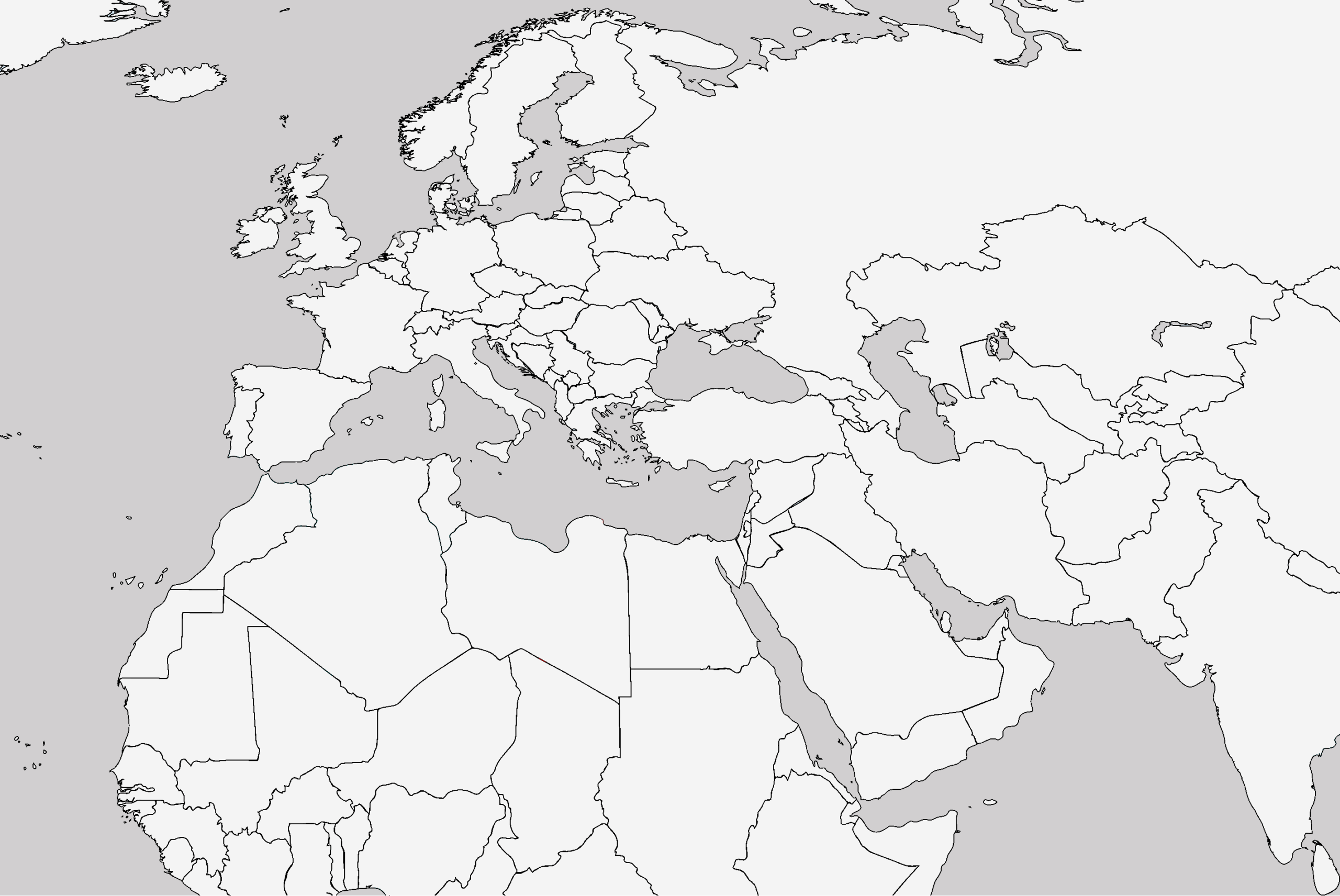 Printable Blank Map North Africa