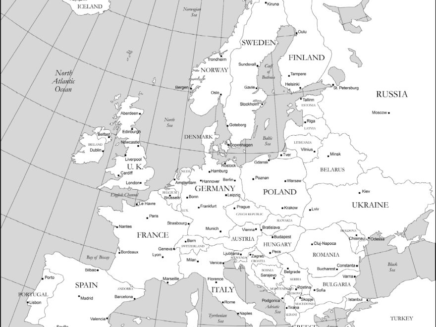 Maps Of Europe Worksheets Library