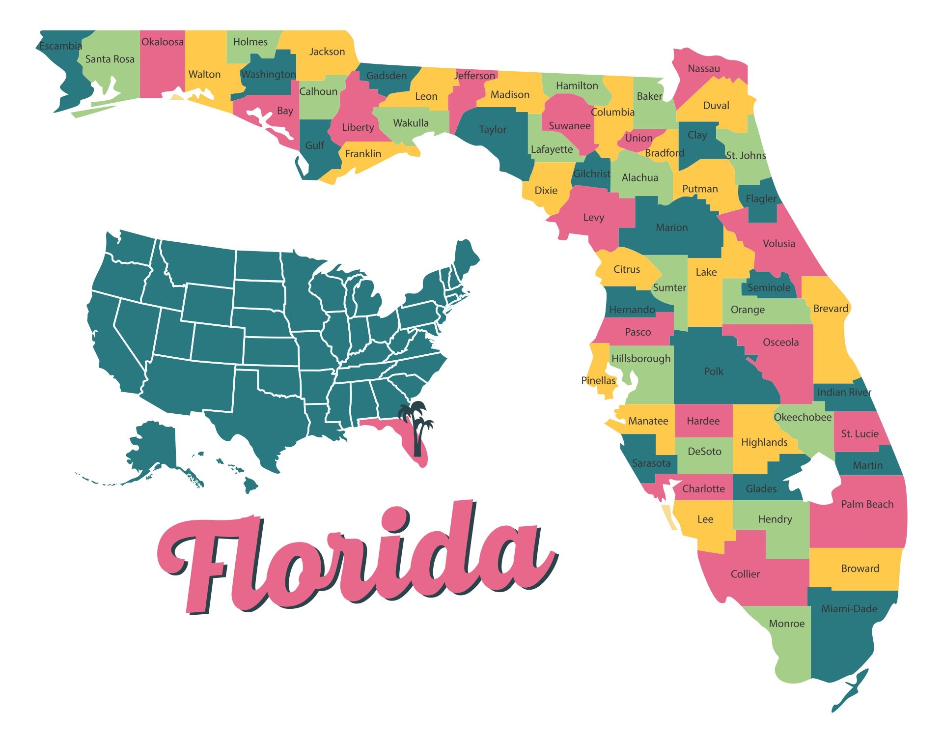 Maps Of Florida Historical Statewide Regional Interactive Worksheets Library