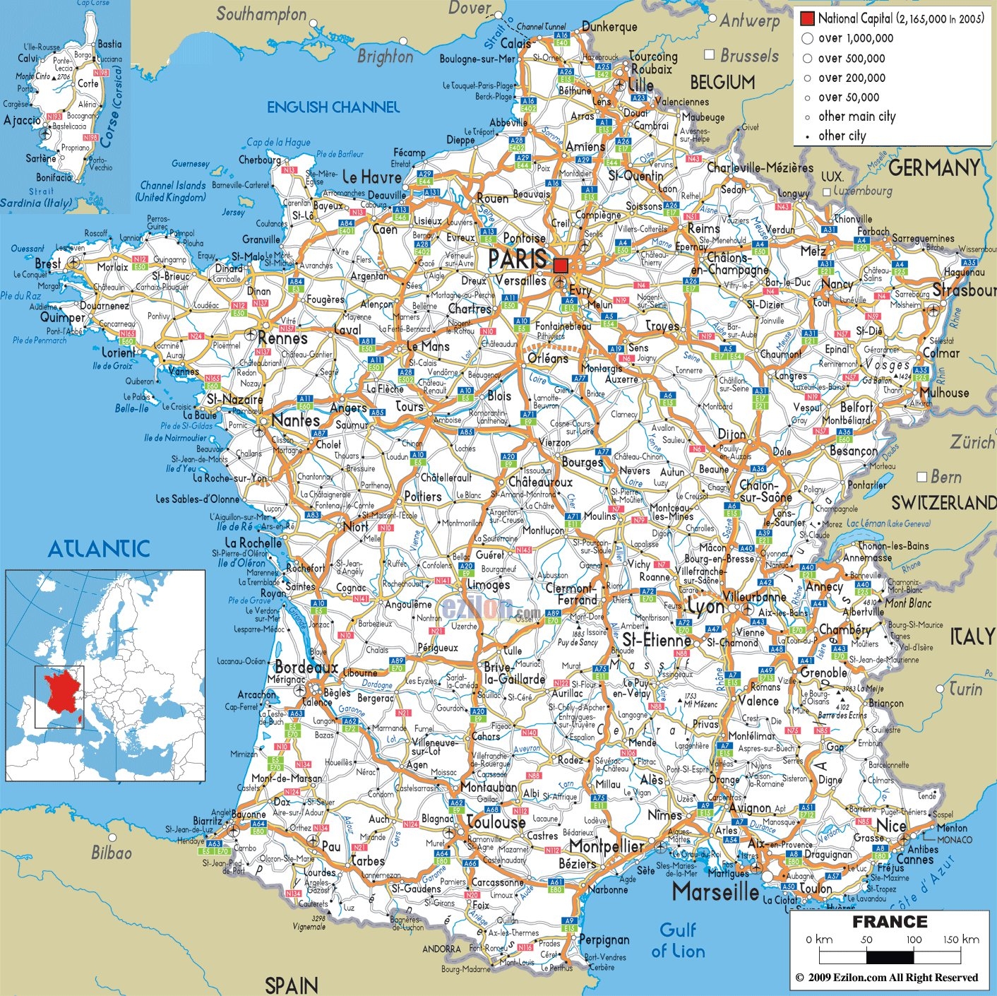Maps Of France Detailed Map Of France In English Tourist Map Of France France Road Map Political Administrative Physical Map Of France