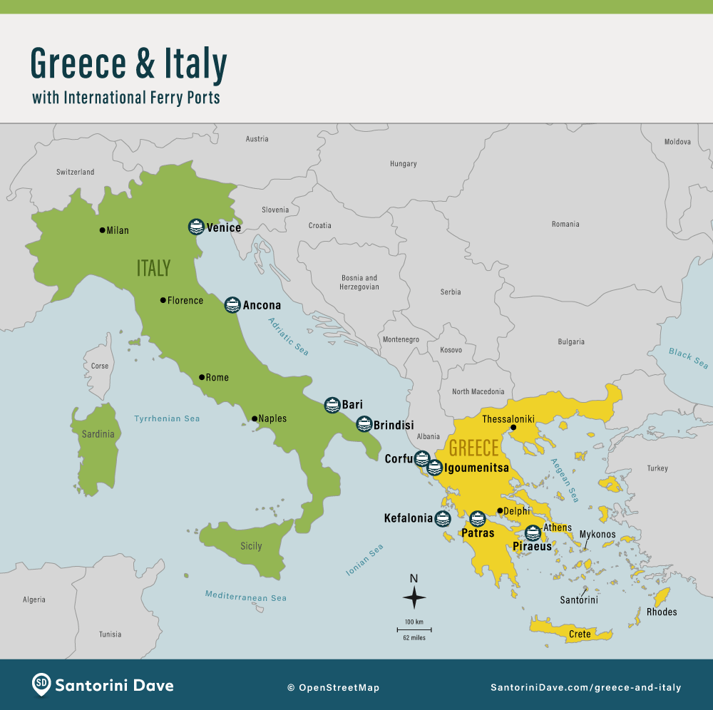 Map Of Italy And Greece Printable