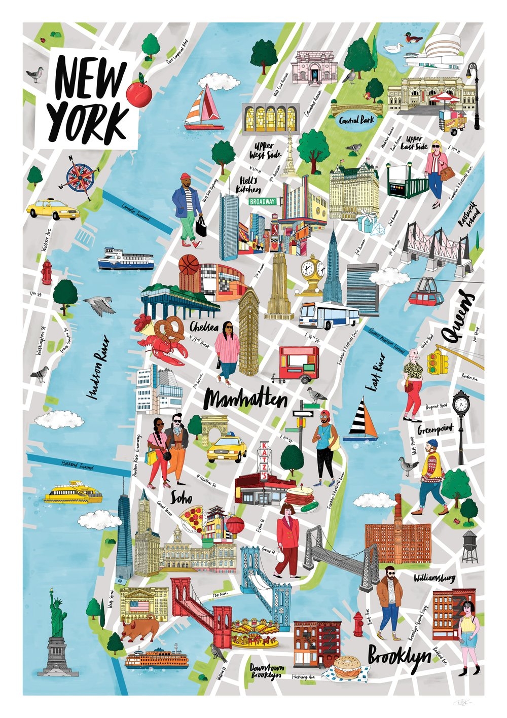 Maps Of New York Top Tourist Attractions Free Printable Worksheets Library