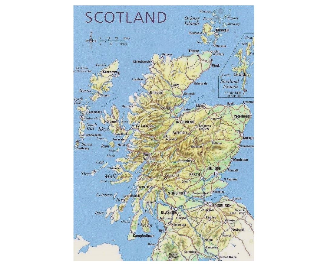 Maps Of Scotland Collection Of Maps Of Scotland United Kingdom Europe Mapsland Maps Of The World