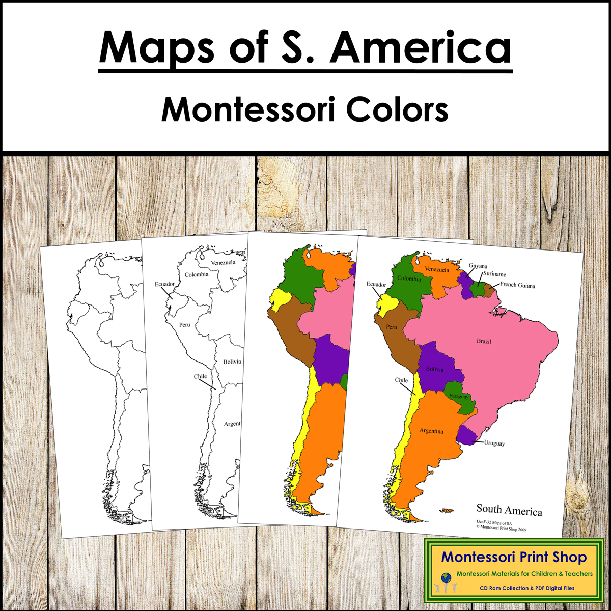 Maps Of South America Control Blackline Masters Montessori Color code Made By Teachers Maps Of South America Control Blackline Masters Montessori Color code Made By Teachers