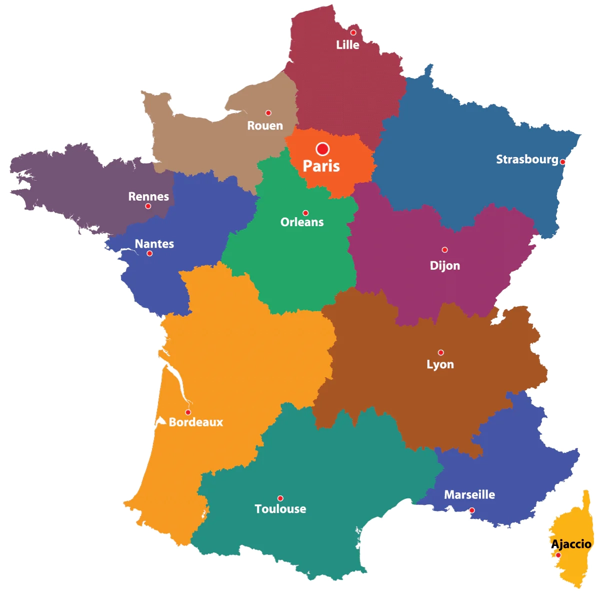 Outline Map Of France Printable