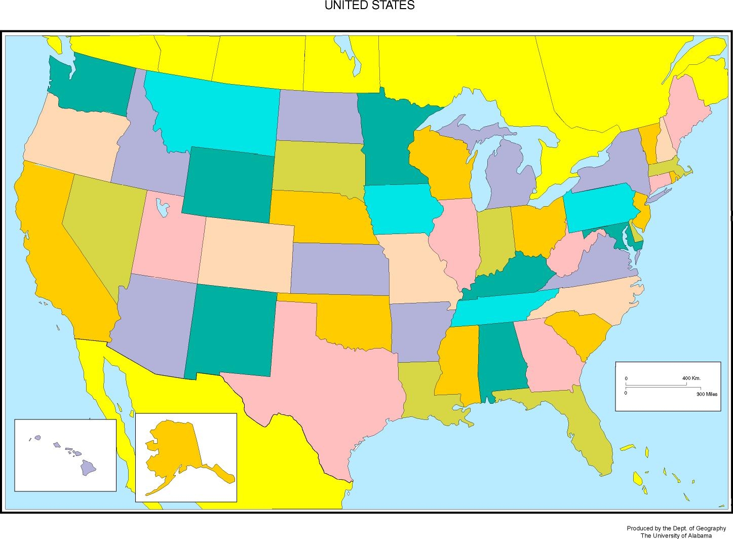 Free Printable Blank State Maps