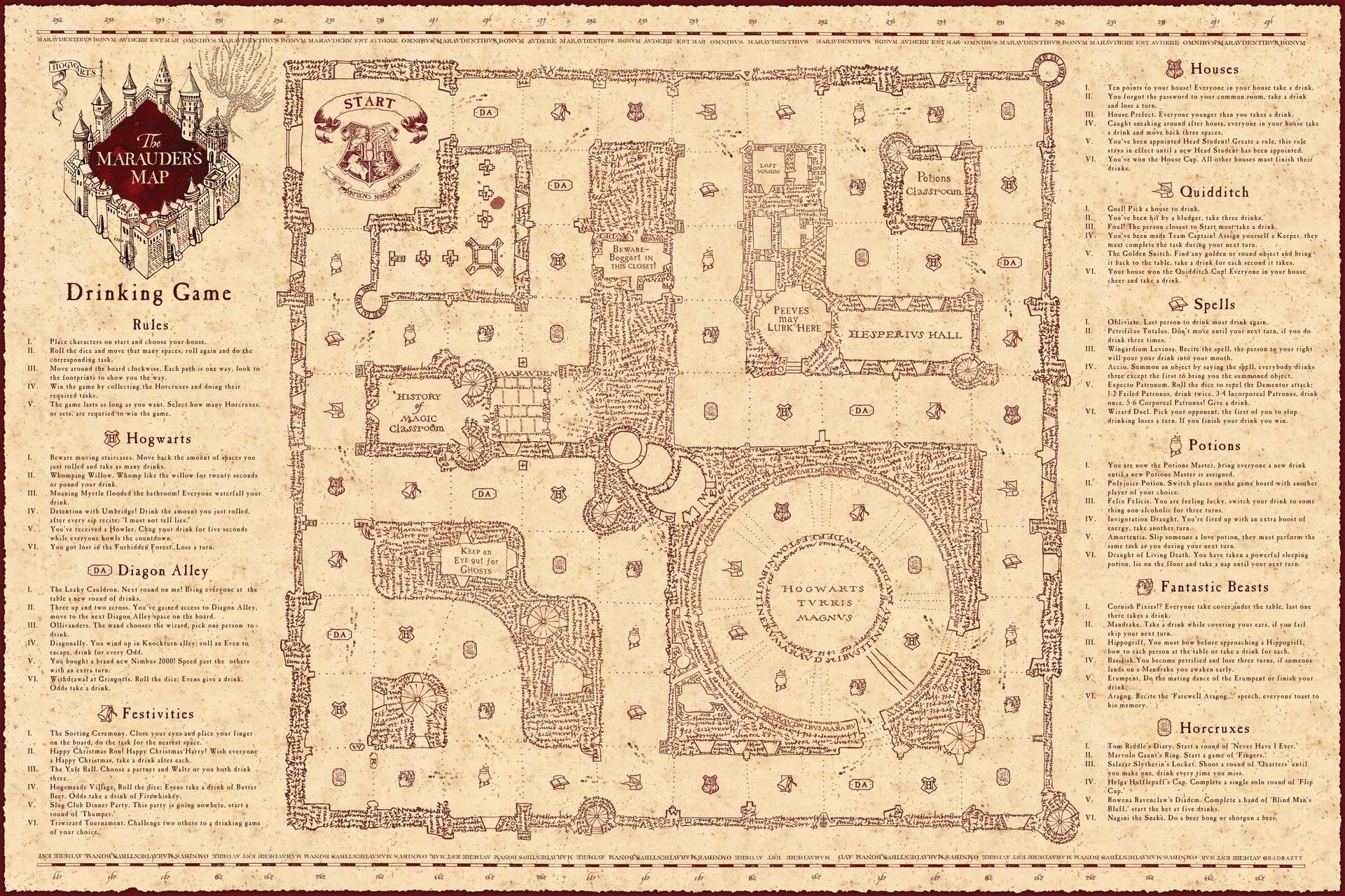 Marauders Map Drinking Game Rob Tomlinson Worksheets Library