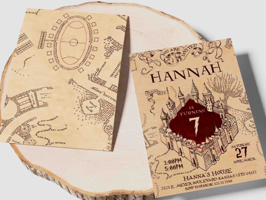 Marauders Map Harry Potter Editable Invitation Template Sweet Moments Template