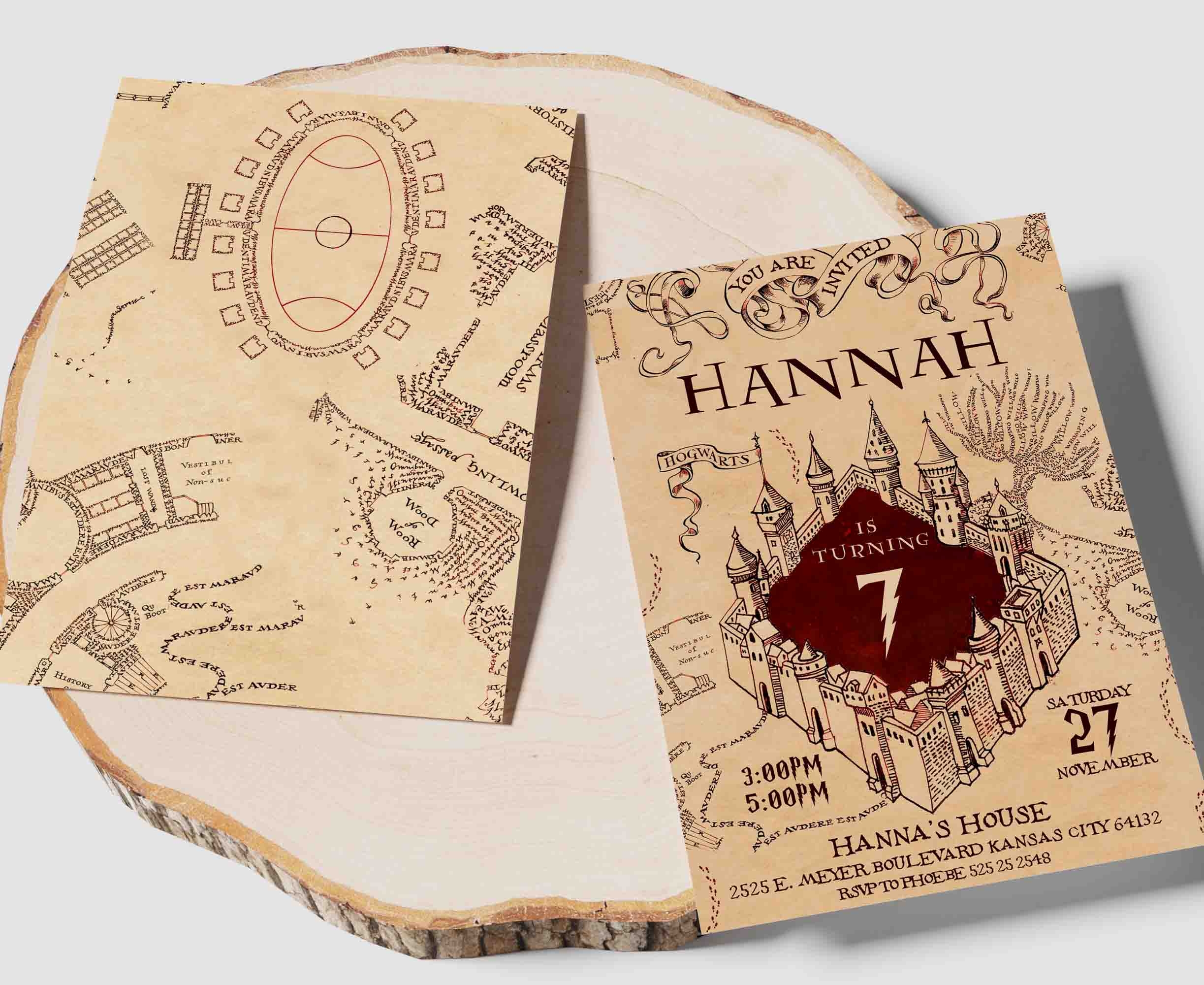 Marauders Map Harry Potter Editable Invitation Template Sweet Moments Template