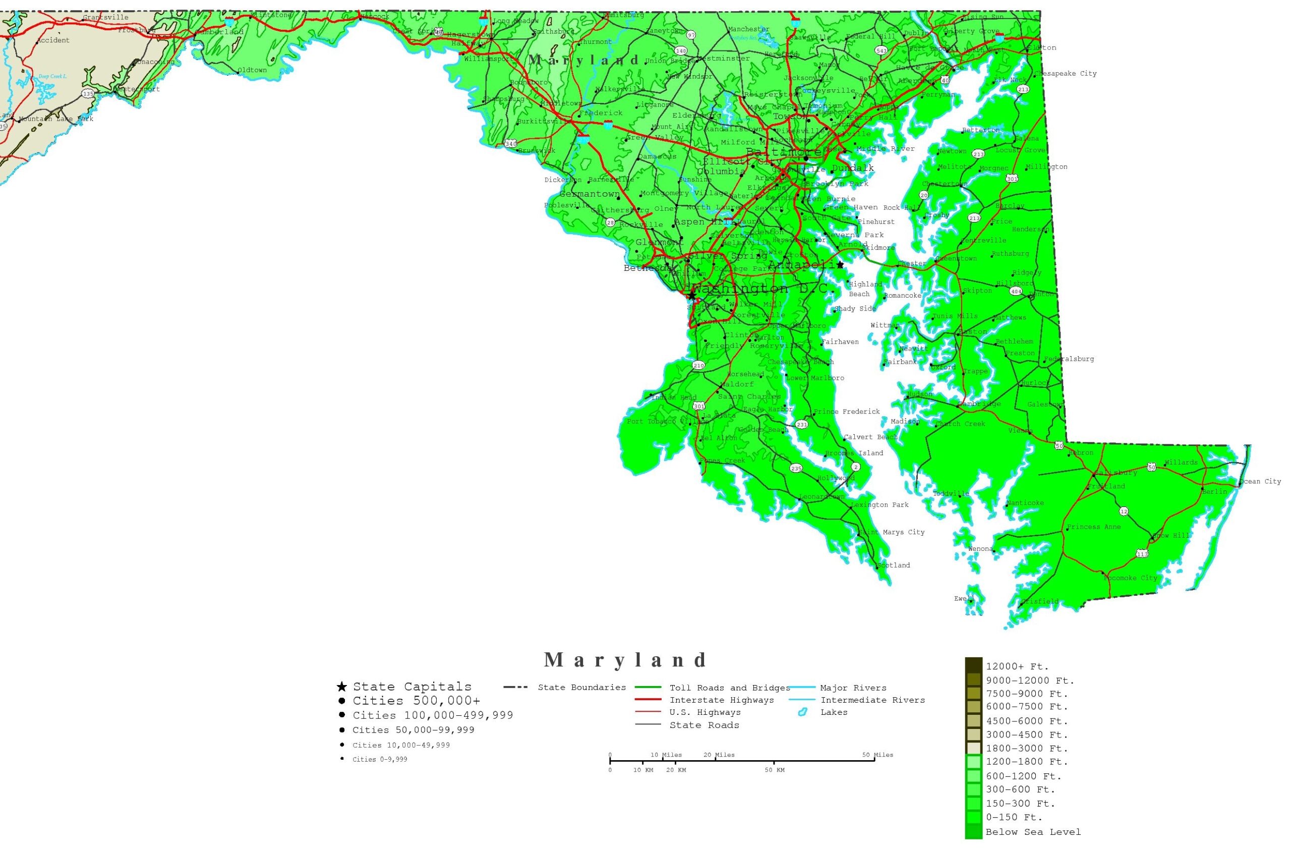 Maryland Maps Online Printable
