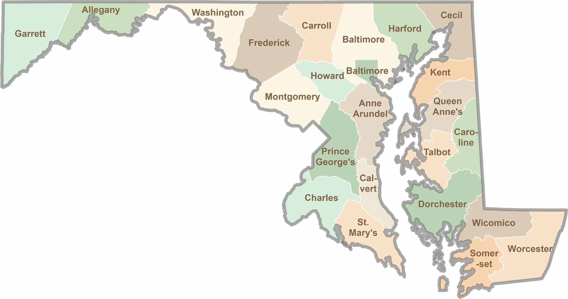 Maryland County Map US County Maps